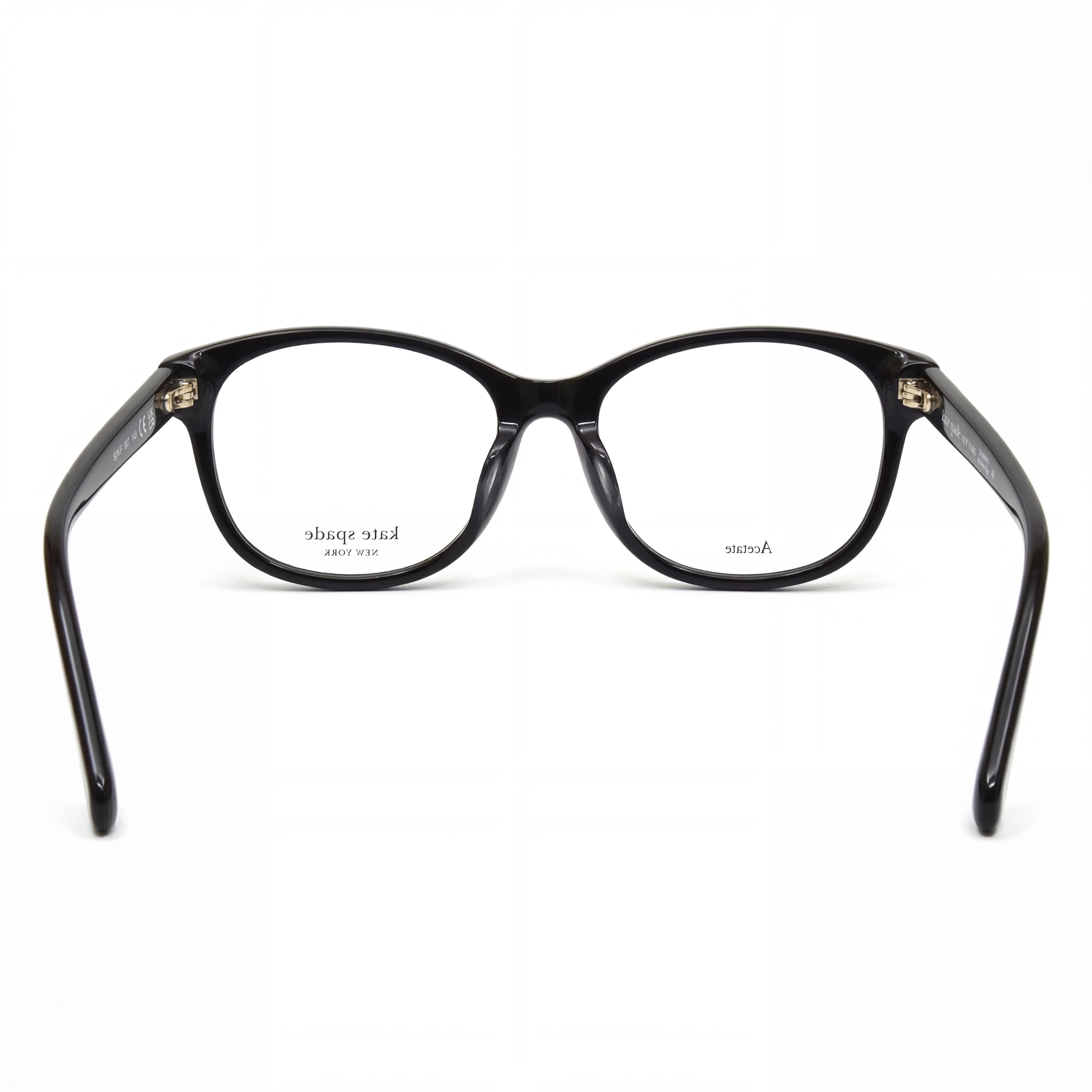 Gafas de sol Suki/F para mujer de kate spade new york, montura de plástico negra y dorada, lentes no polarizadas color habana, 53 mm, Photo 3