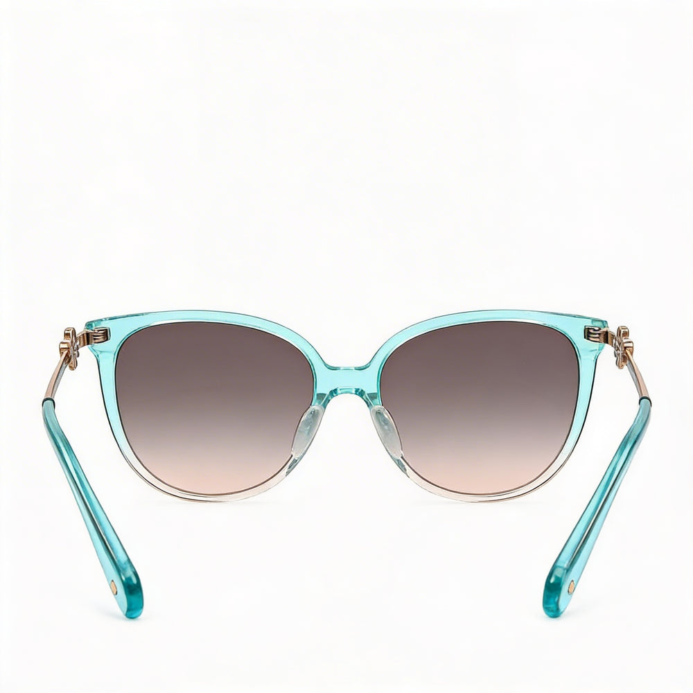 Gafas de sol de acetato ojo de gato para mujer Kate Spade New York Kristina/G/S, Marrón degradado gris, lentes gris fucsia, protección UV 54mm