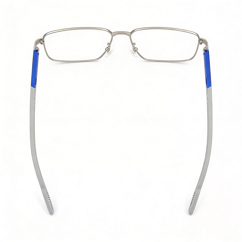 adidas SP5049 Men’s Gray Metal Frame Clear Lens Prescription Eyeglasses (Lens 53mm, Bridge 14mm, Temple 145mm)