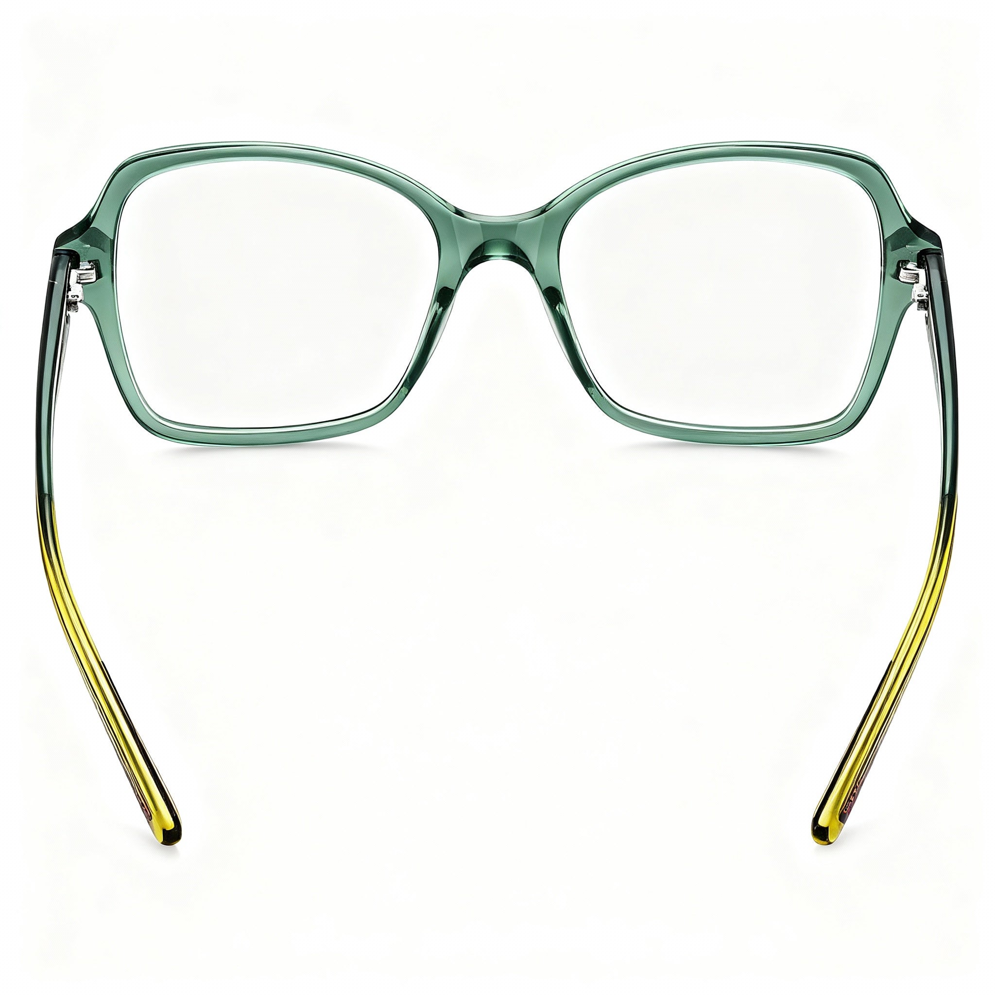 HUGO Modern Women's Acetate Sunglasses, Non-Polarised Polycarbonate Lenses, Green Yellow, 53mm, Photo 3