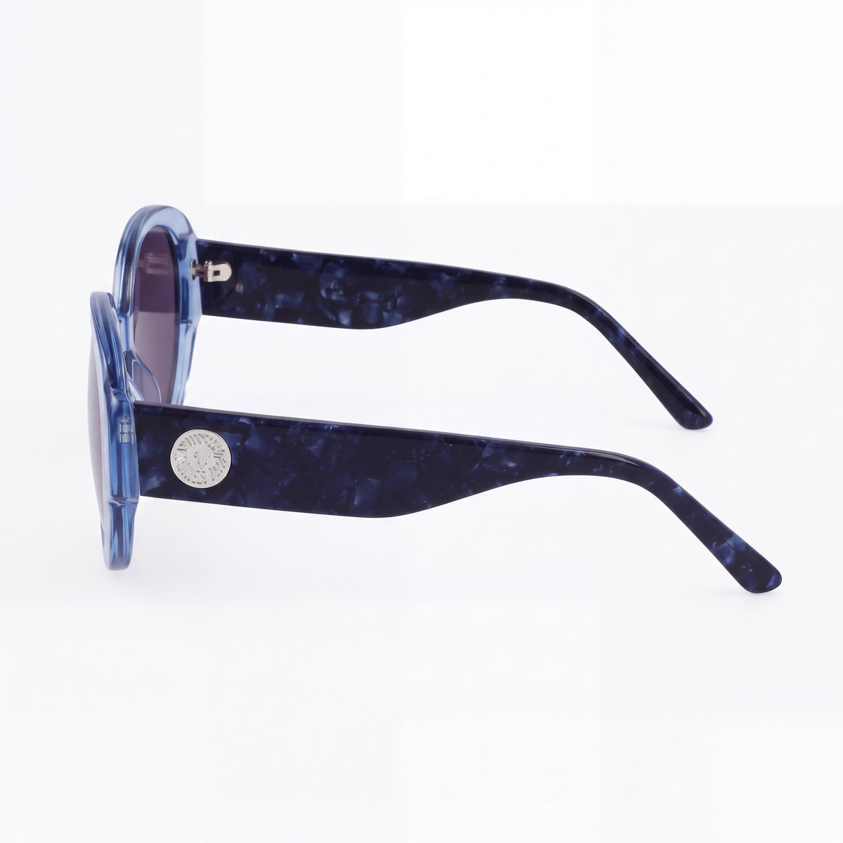 Anne Klein AK 7090 Women's Eyeglasses, Blue Crystal Acetate Frame, Polycarbonate Lenses, 54mm Lens Width, Photo 2