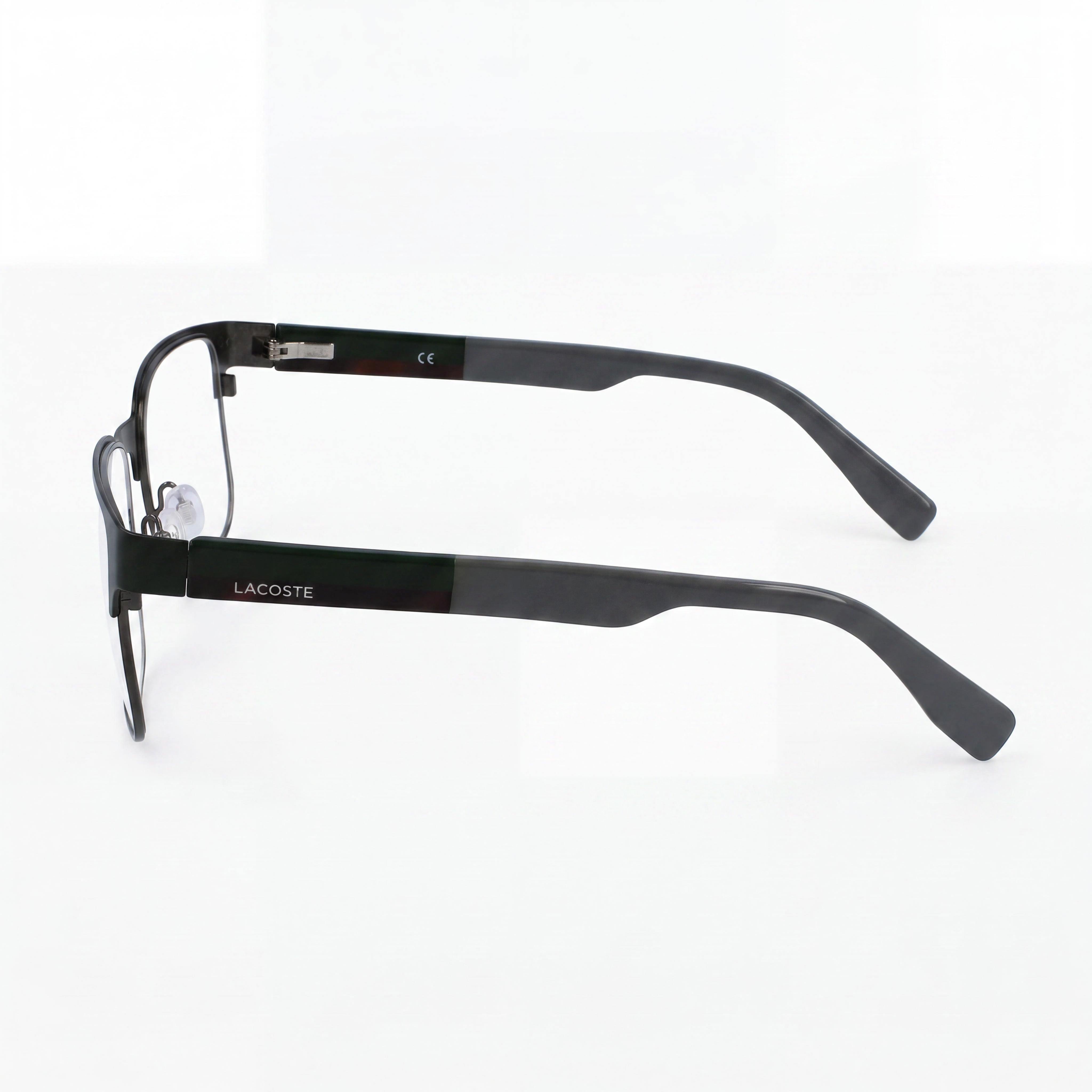 Lacoste L2290 Unisex Modern Polarized Green Metallo Frame Sunglasses with Green Polycarbonate Lenses 55mm, Photo 2