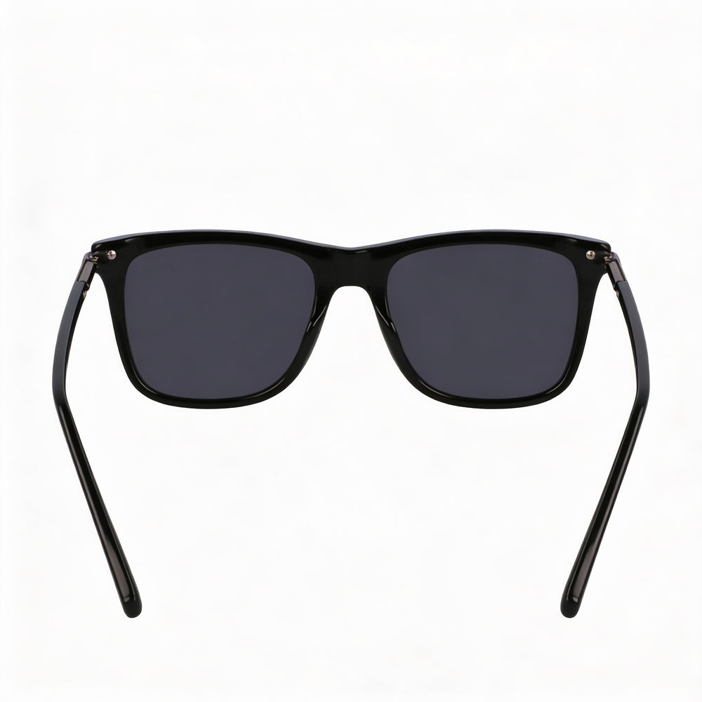 Ferragamo Sf2028s Unisex Black Titanium Modified Rectangle Sunglasses 54mm