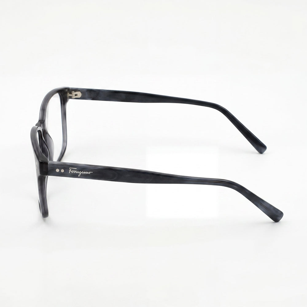 Salvatore Ferragamo Classic SF2915 Women's Transparent Grey Acetate Full-Rim Square Demo Eyeglasses 54mm