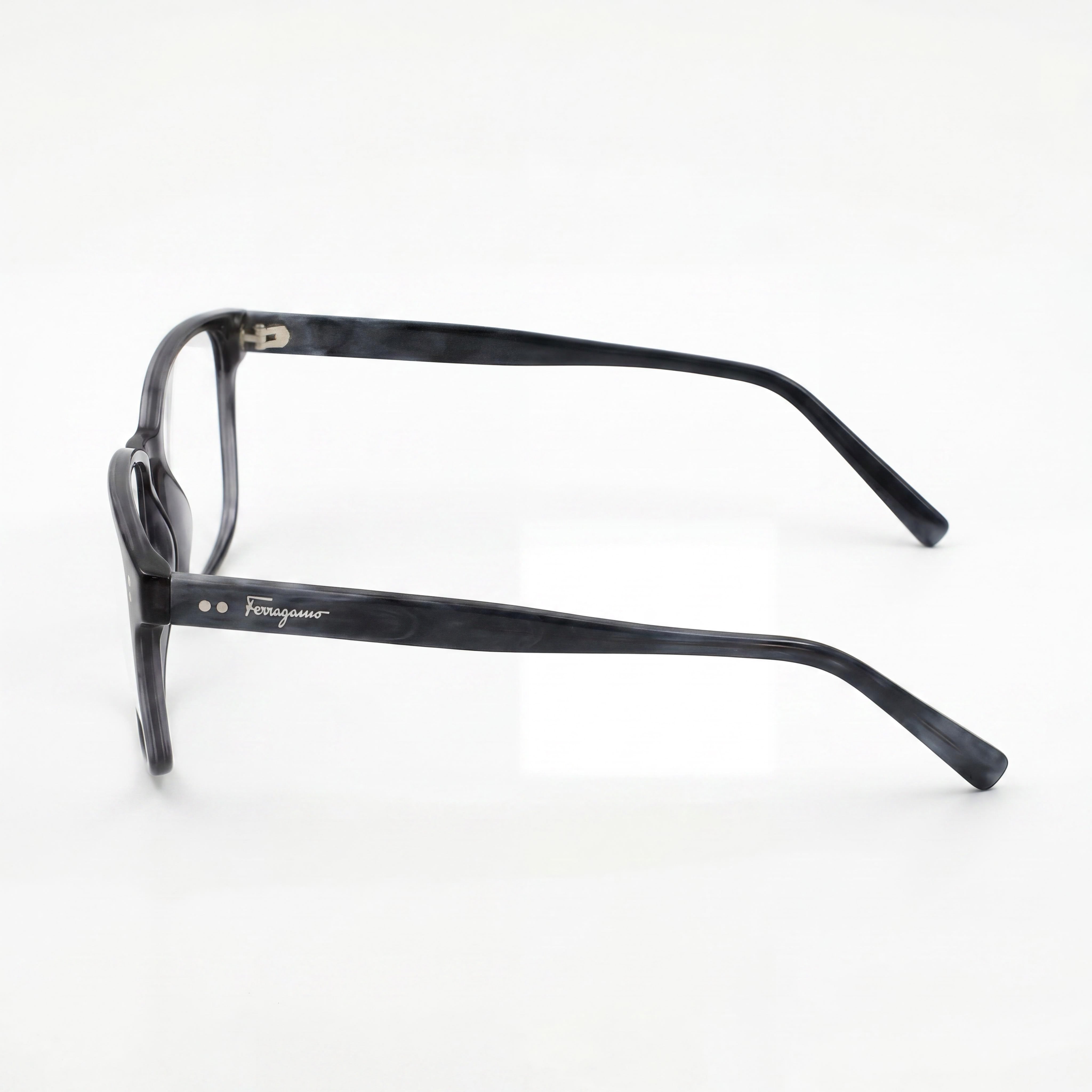 Salvatore Ferragamo Classic SF2915 Women's Transparent Grey Acetate Full-Rim Square Demo Eyeglasses 54mm, Photo 2