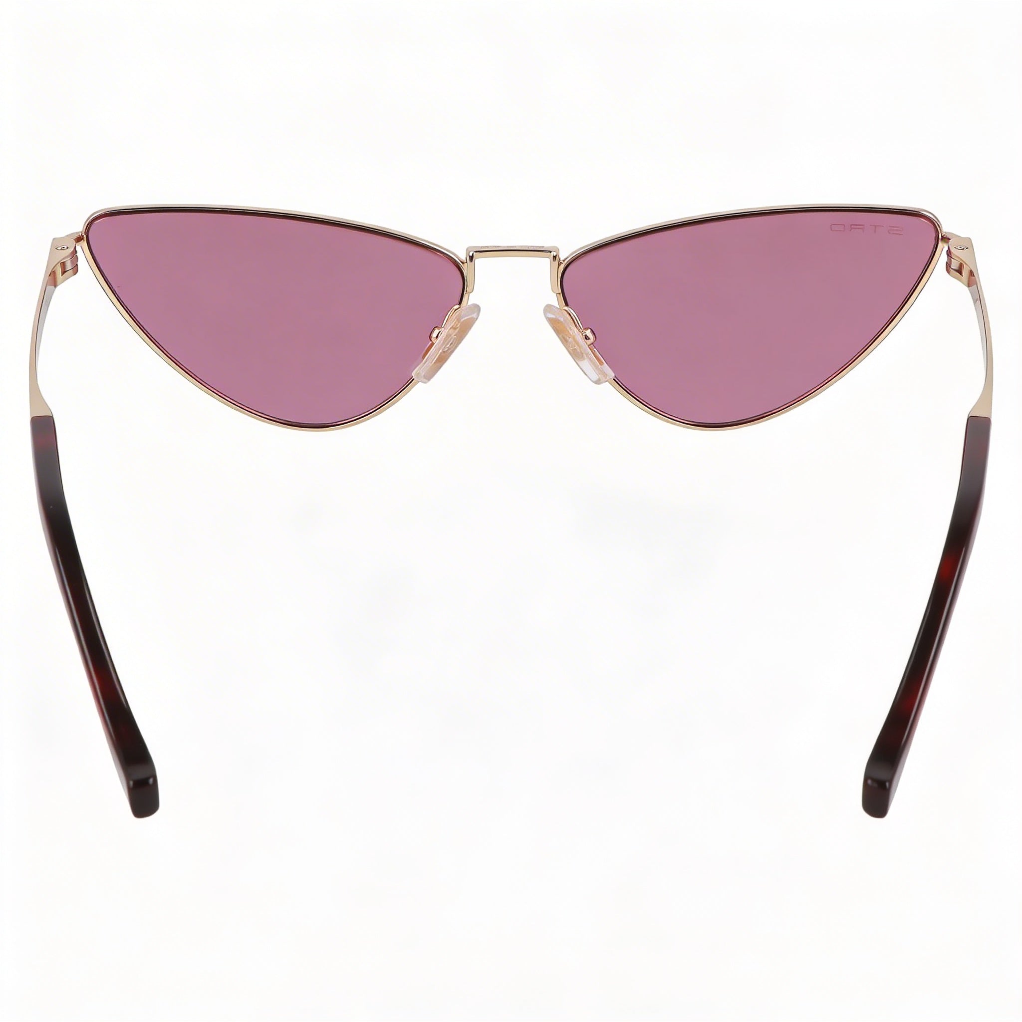 Gafas de sol casual Etro para mujer con montura de acero inoxidable en oro rosa y lentes rojas (64-15-145), Photo 4