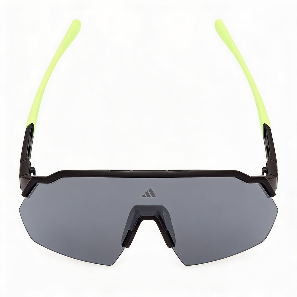 Adidas Modern Unisex Sport Sunglasses featuring Opaque Black Injected Frame and Smoke Mirror Lenses