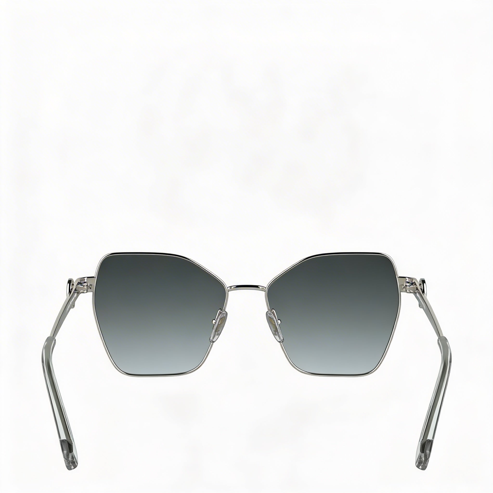 Gafas de sol cuadradas modernas Longchamp LO180S para hombre, montura y lentes en gris degradado/plateado, puente de 17 mm, patillas de 140 mm, Photo 3