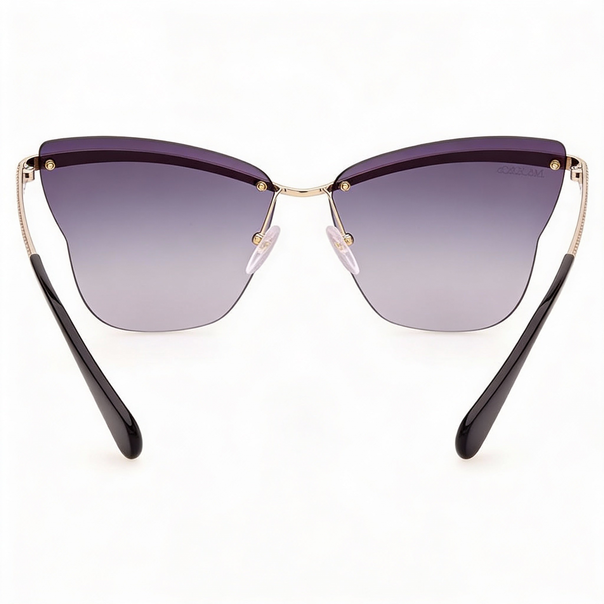 Max & Co. Modern Women's Metal Sunglasses, Gold Frame, Gradient Smoke Plastic Lenses, 60mm Lens Width, Photo 4