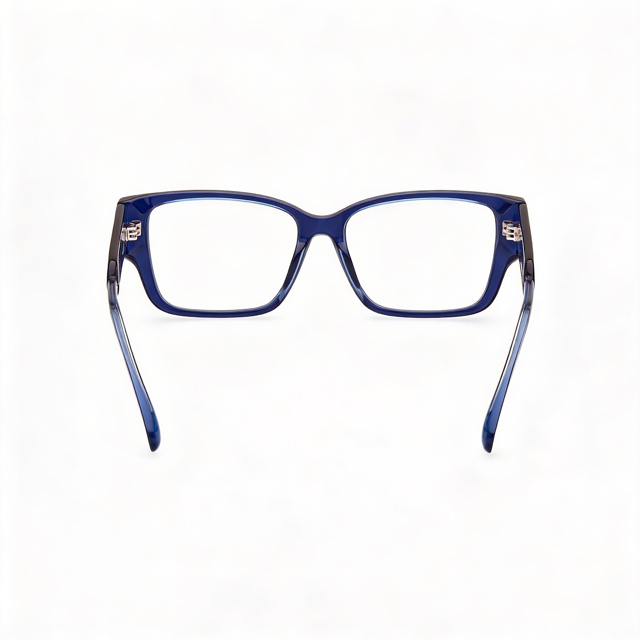 Max & Co. Women's Rectangular Blue Plastic Eyeglass Frames, 52mm Lens Width, 15mm Bridge Width, 140mm Temple Length, Photo 3