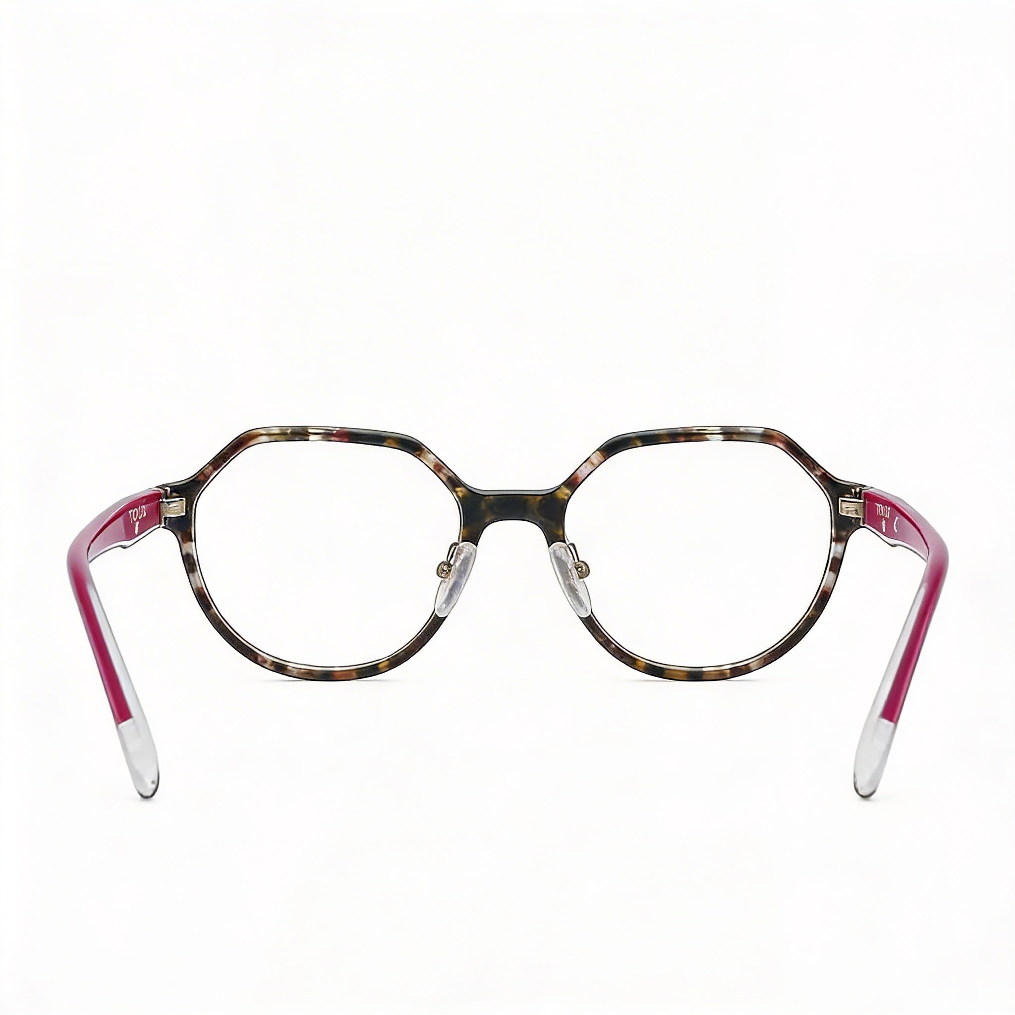 Gafas Geométricas Tous para Mujer de Acetato de Celulosa Marrón Rojo Habana 51mm - Lentes Demostración Transparentes Listas para Graduar, Photo 4