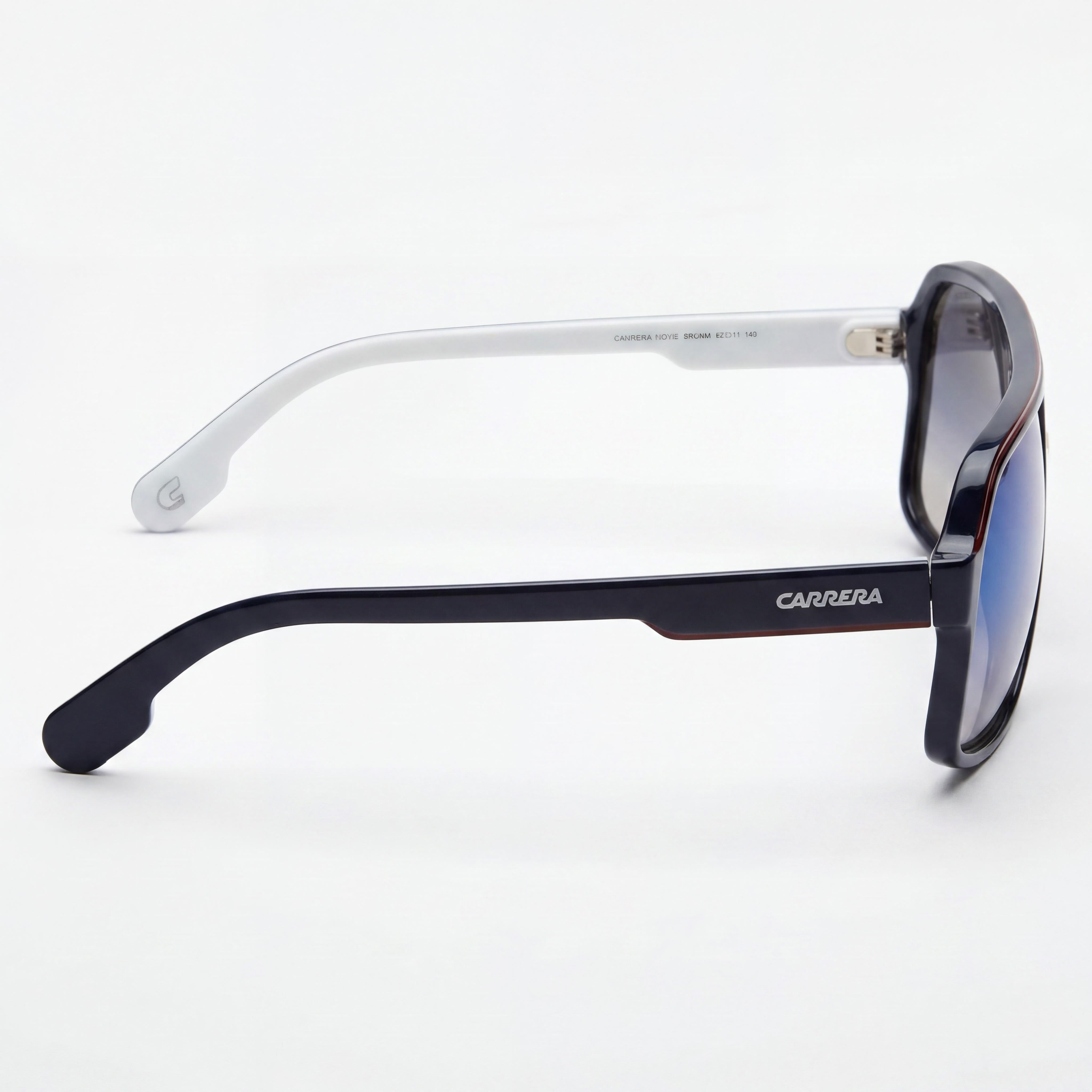 Gafas de sol unisex Carrera 1001/S de aviador de plástico, montura azul y roja con lentes multifocales grises, 62 mm, Photo 3