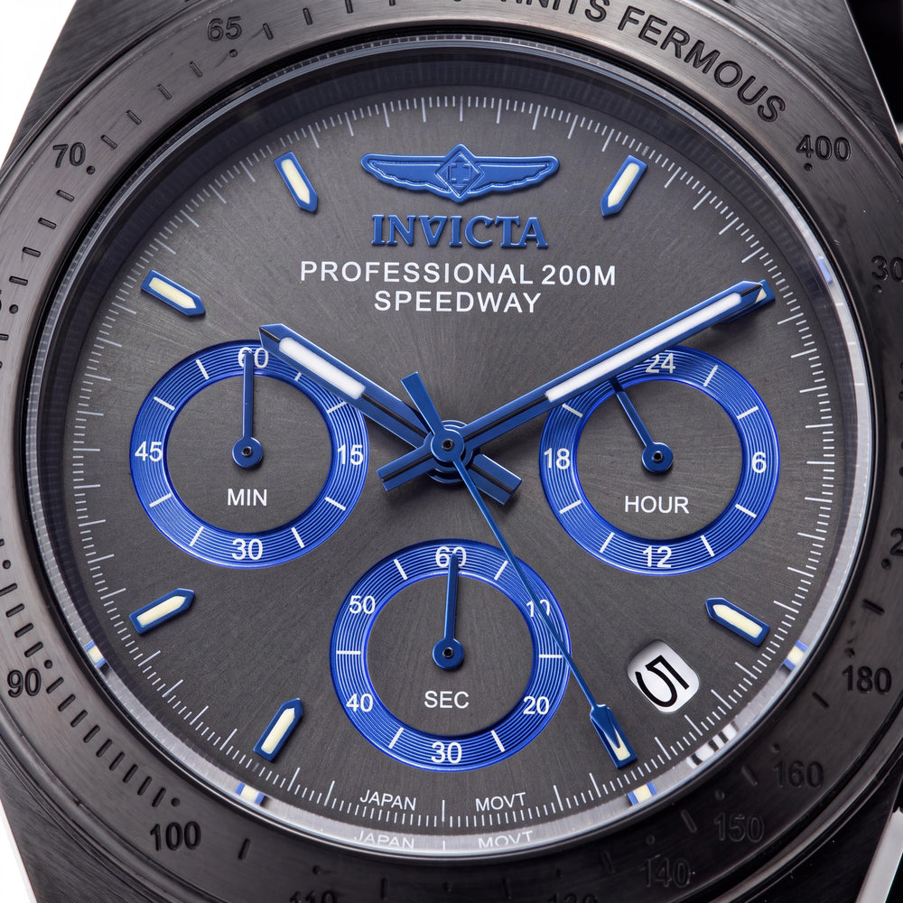 Invicta 17313 Reloj de Pulsera Cronógrafo para Hombre, Acero Inoxidable Chapado en Ion Negro, Cuarzo, 200m Resistente al Agua, 40mm