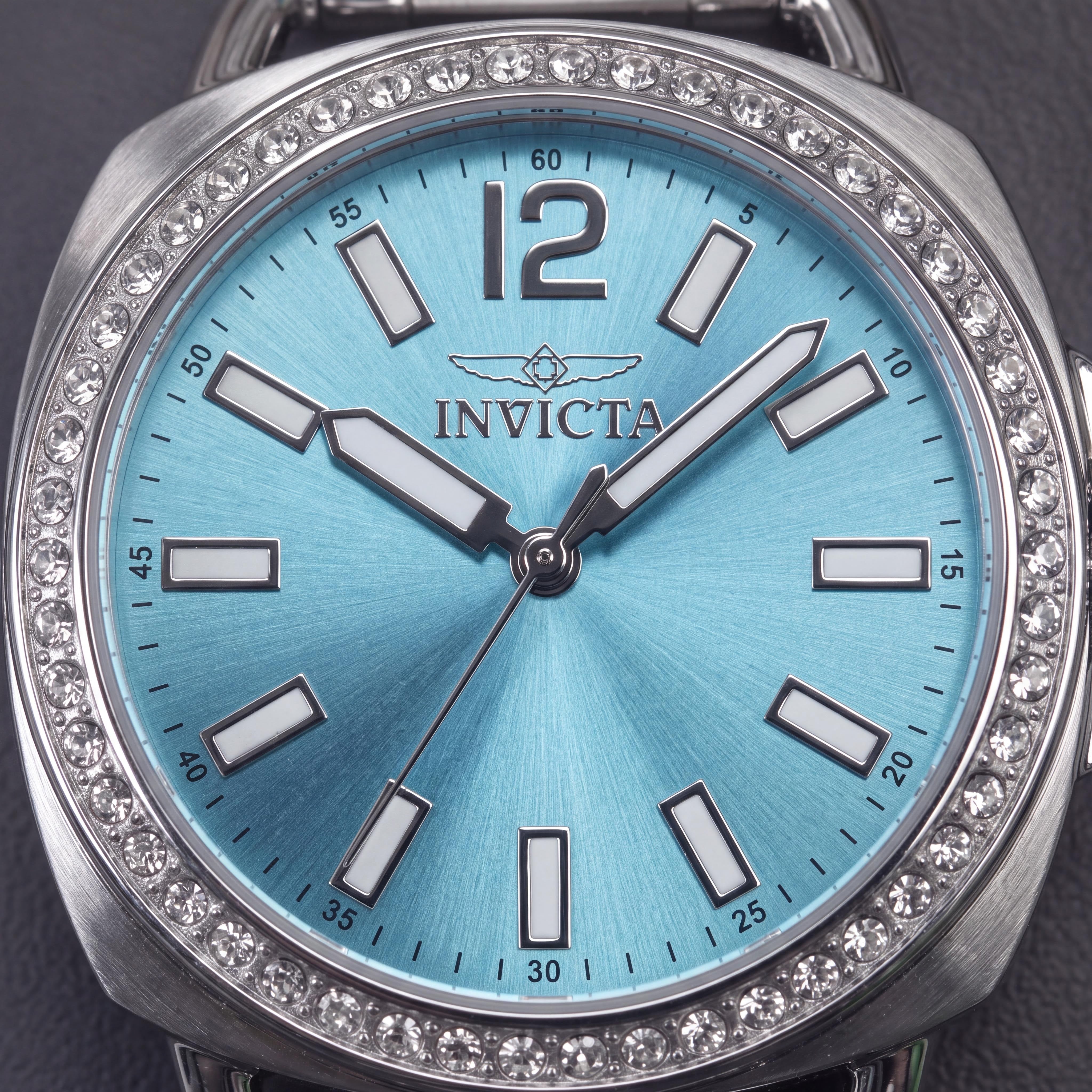 Invicta Wildflower 47327 Women's Quartz 32mm Stainless Steel Blue Dial Watch, 5 ATM Water Resistant, Photo 2