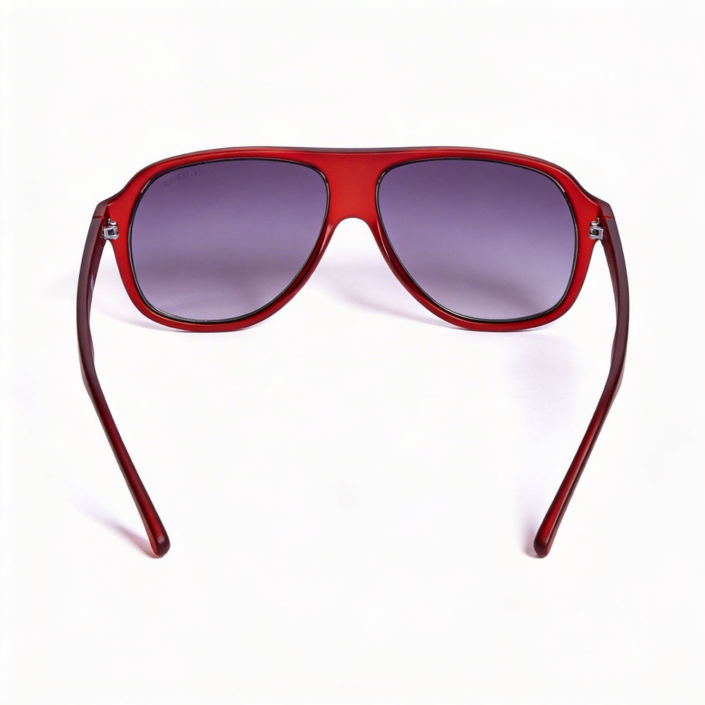 Guess Classic Men's Burgundy Red Plastic Frame Polarized, Scratch Resistant, 100% UV Protection Sunglasses