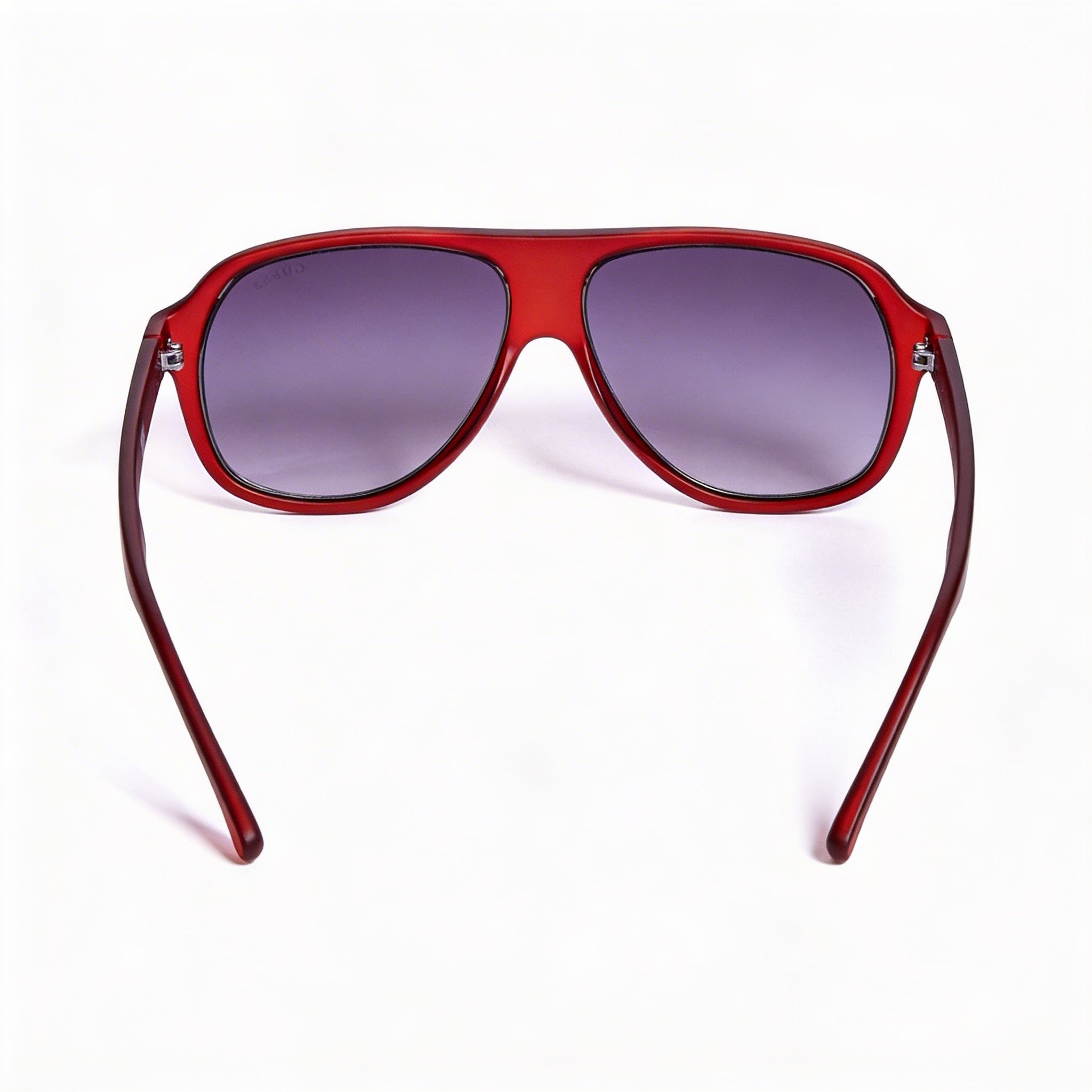 Guess Classic Men's Burgundy Red Plastic Frame Polarized, Scratch Resistant, 100% UV Protection Sunglasses, Photo 3
