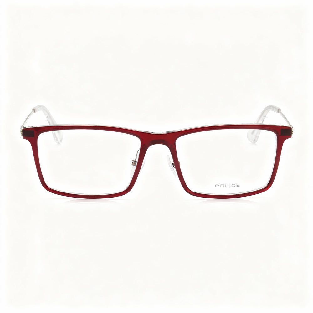Gafas de sol Police PLD0852 Classic para hombre, montura óptica combinada de metal y aceite burdeos, 52-16-145
