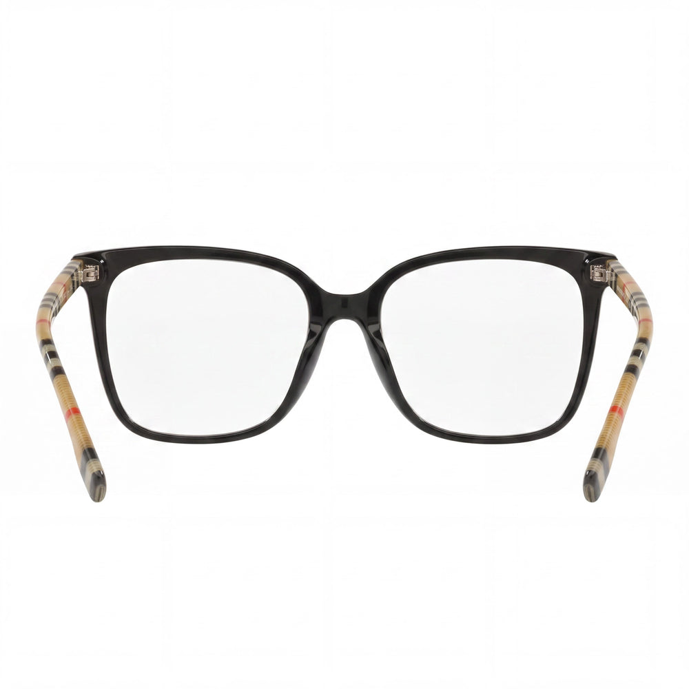 BURBERRY Be 2367 Women’s Shiny Black Acetate Frame Eyeglasses with Polycarbonate Demo Lenses 54mm