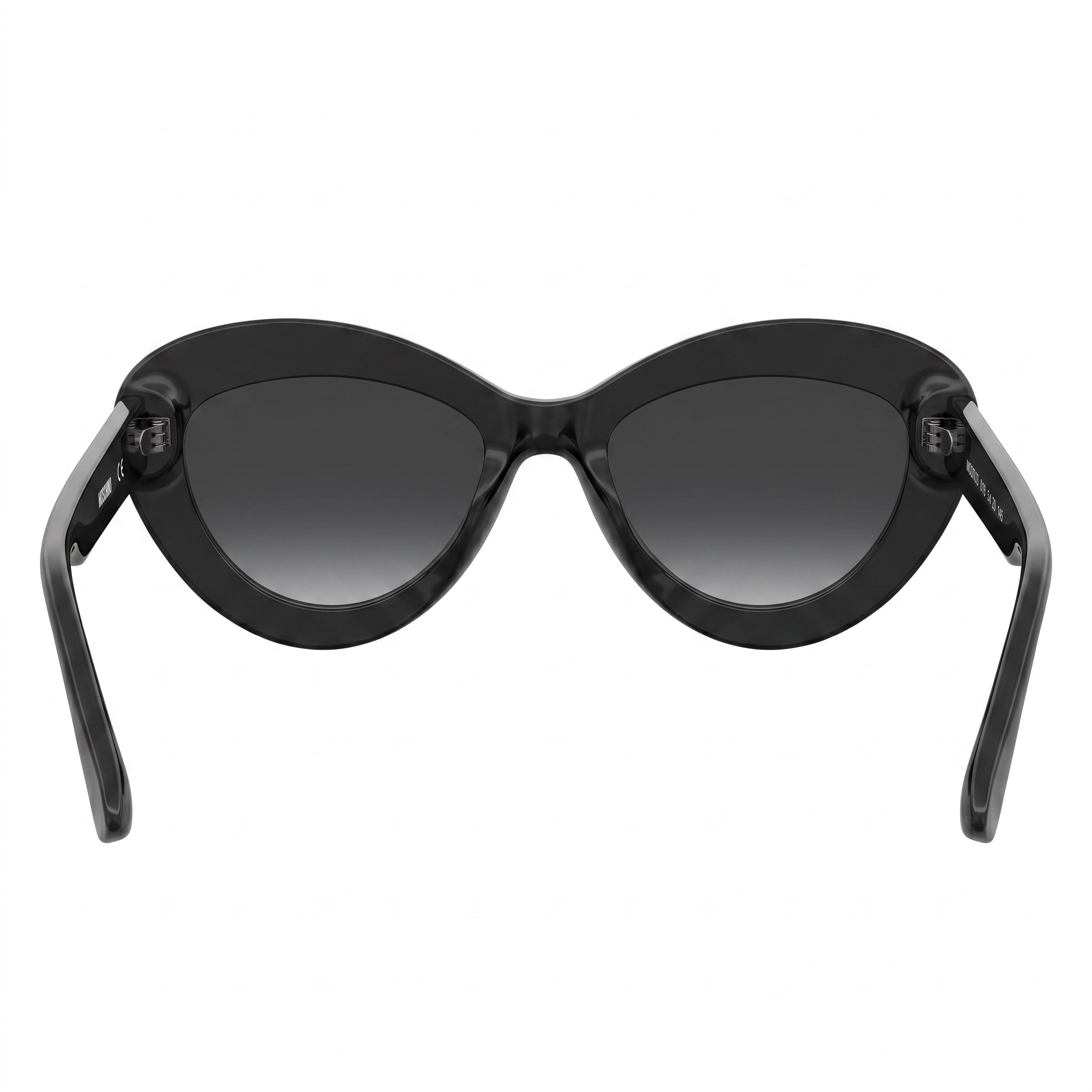 Moschino Casual Unisex Black Dark Grey Shaded Cellulose Propionate Non-Polarized Gradient Sunglasses 55-19-140, Photo 3