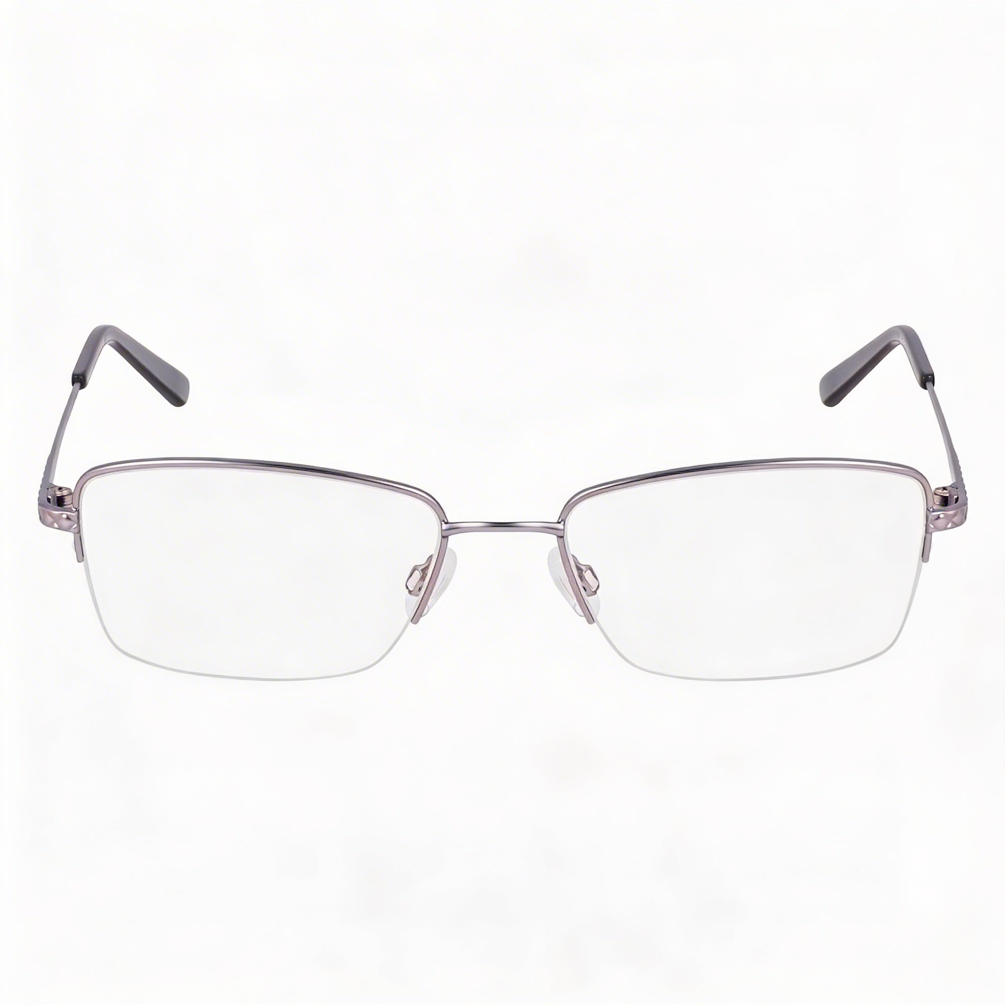 Flexon Classic Unisex Eyeglasses with Metal Frame, Satin Light Gunmetal, 54mm Lens Width, Photo 4