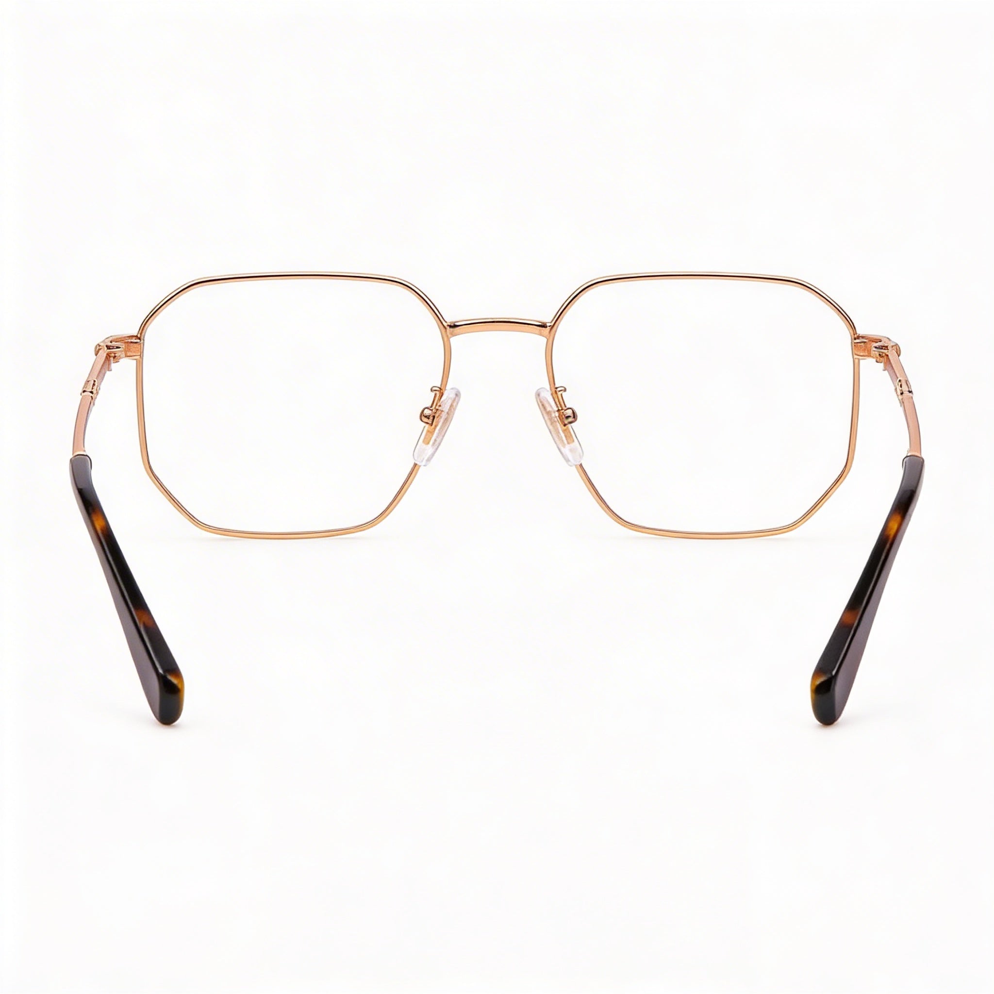 Gafas Police Modern para hombre con montura metálica en oro rosa brillante, lentes de 53 mm, puente de 18 mm y patillas de 145 mm., Photo 4