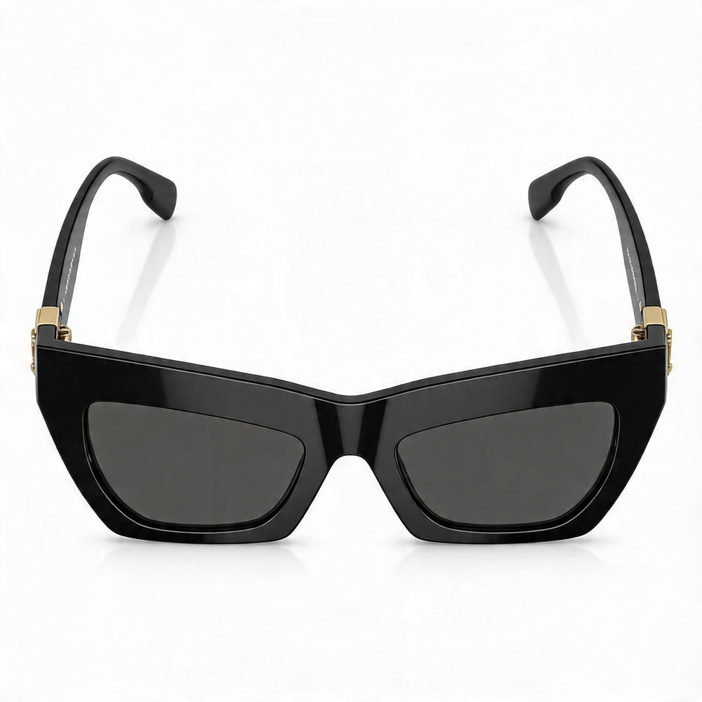 BURBERRY Be 4405 Unisex Black Dark Grey Acetate Frame Non- Polycarbonate Sunglasses 51mm