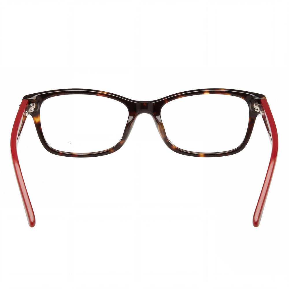 Gafas GUESS Classic para mujer, montura de plástico con estampado animal Dark Havana y lentes multicolor, 51 mm