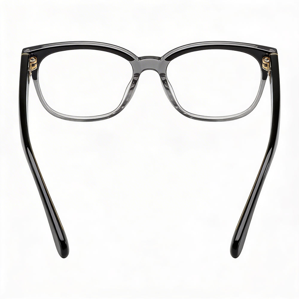 kate spade new york Carolanne Acetate Frame Eyeglasses Black Gray with Clear Lenses 51mm