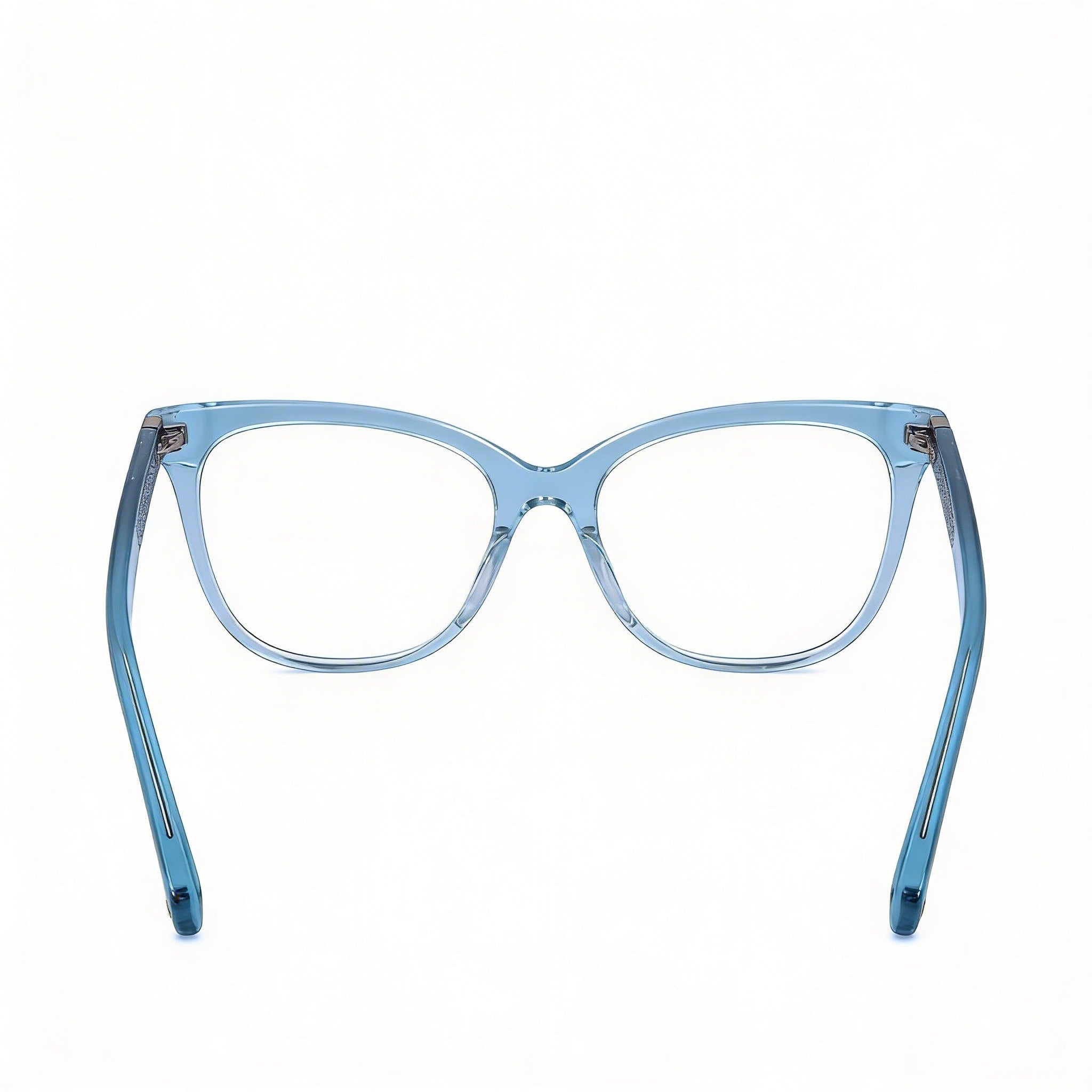 Kate Spade New York Nevaeh PJP 50 Women's Cat Eye Eyeglasses, Modern Transparent Blue Acetate, Transparent Lenses 50mm, Photo 4