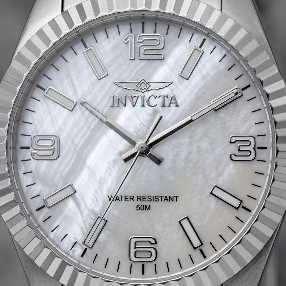 Invicta Specialty 50128 Reloj Unisex de Cuarzo de Acero Inoxidable, Caja de 43mm, Esfera Blanca