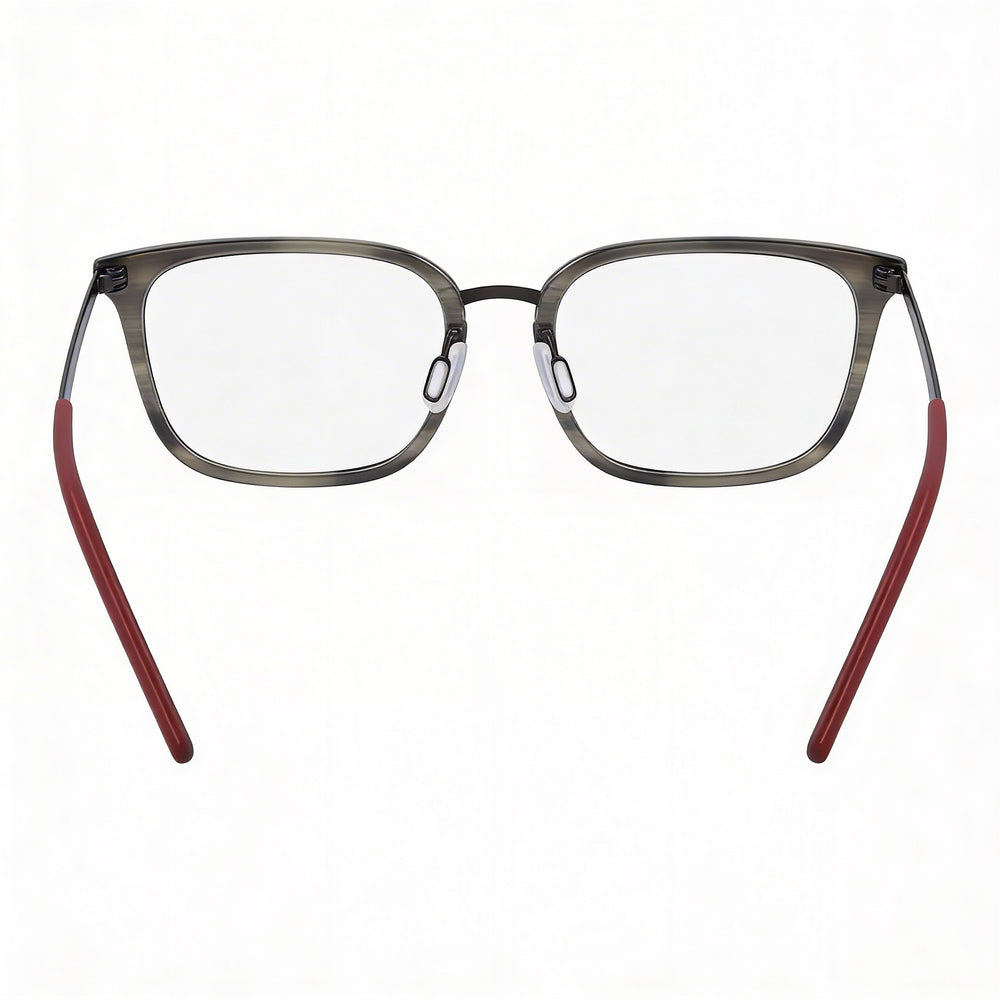 Gafas de sol unisex Flexon B2020 con lentes y montura metálica, color cuerno gris, tamaño de lente de 55 mm