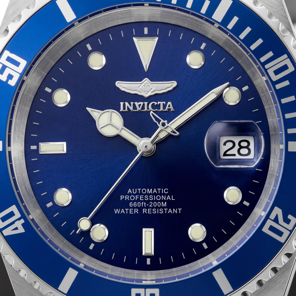 Invicta Men's Pro Diver 9094OBXL Automatic 20 Bar Water Resistant Stainless Steel Silver Case Blue Dial Watch 43mm