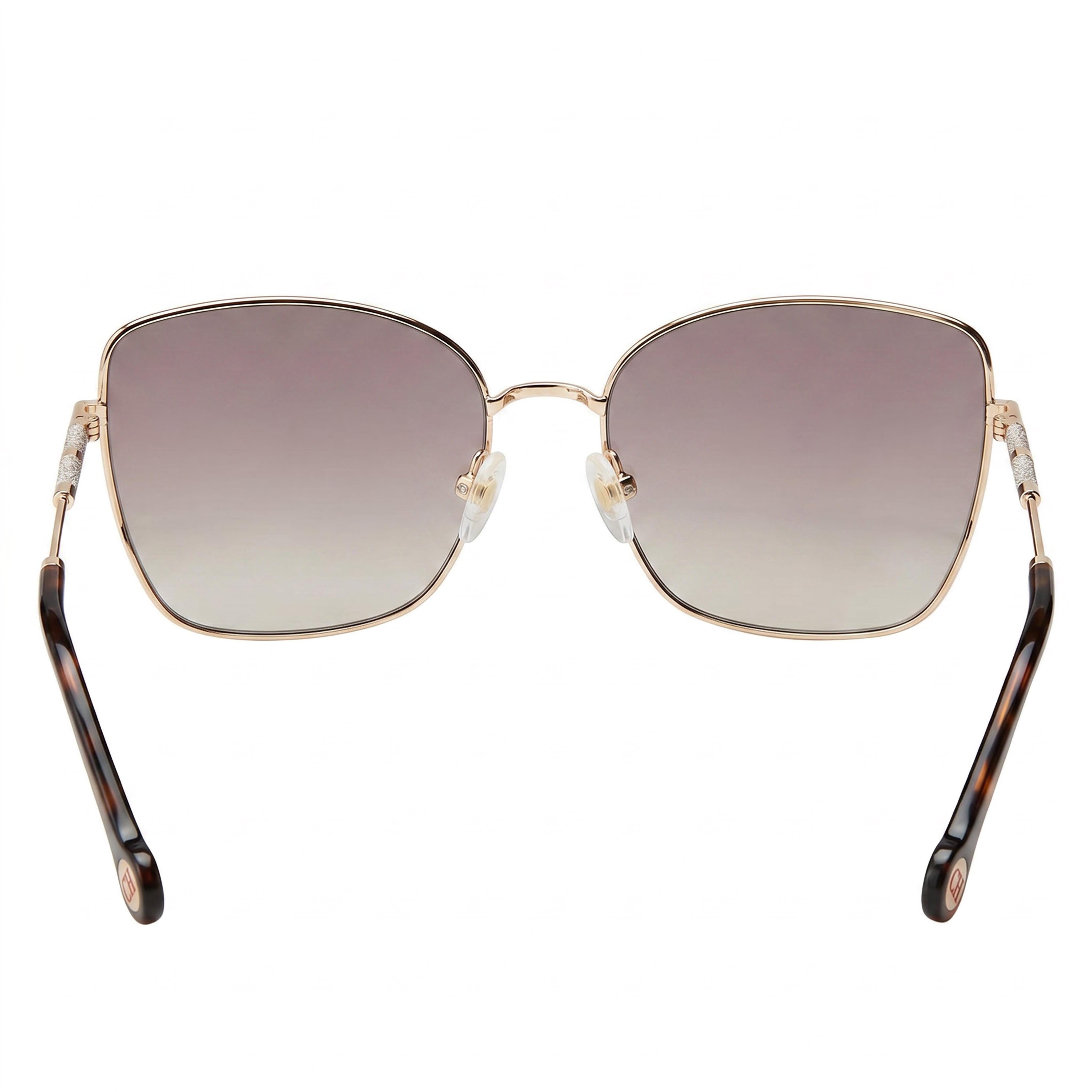 Carolina Herrera Women's Casual Rose Gold Metal Frame Butterfly Brown Gradient 100% UV Non-Polarized Sunglasses 59mm, Photo 4