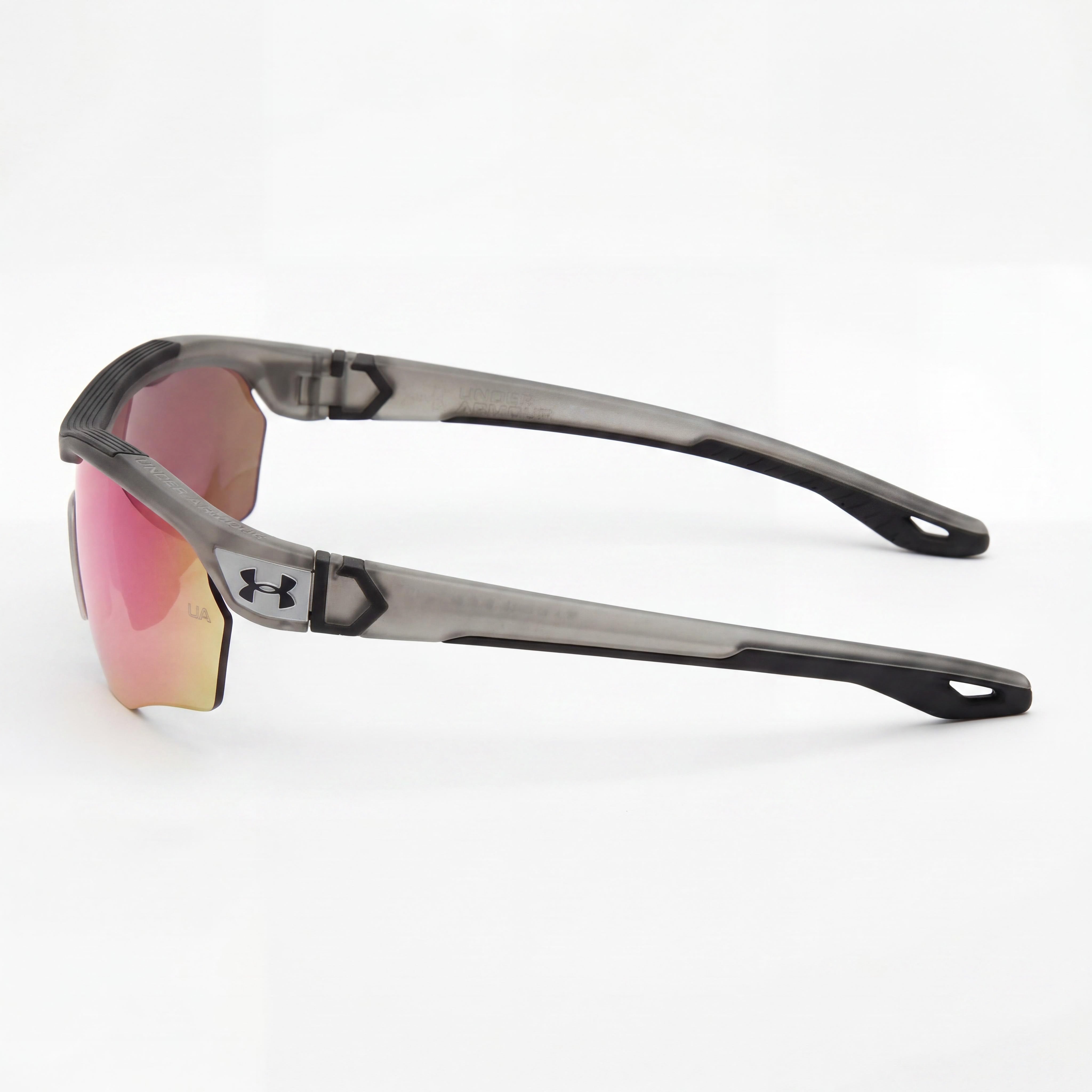 Under Armour Modern Unisex Crystal Grey Polyamide Non-Polarized Sunglasses, Violet Blue Multilayer Lenses, UV Protection, 99mm Lens Width, Photo 3