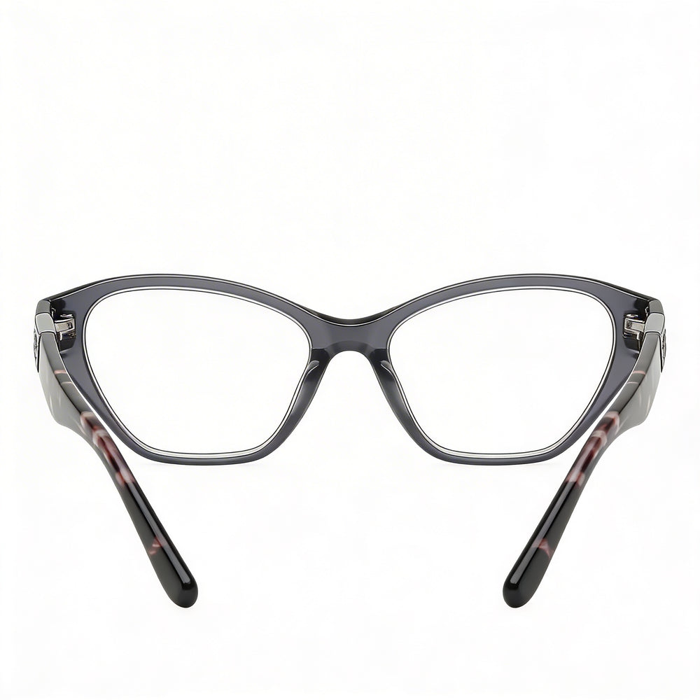 Gafas GUESS de mujer a la moda con montura gris brillante y lentes de policarbonato no polarizadas, tamaño 51-16-135