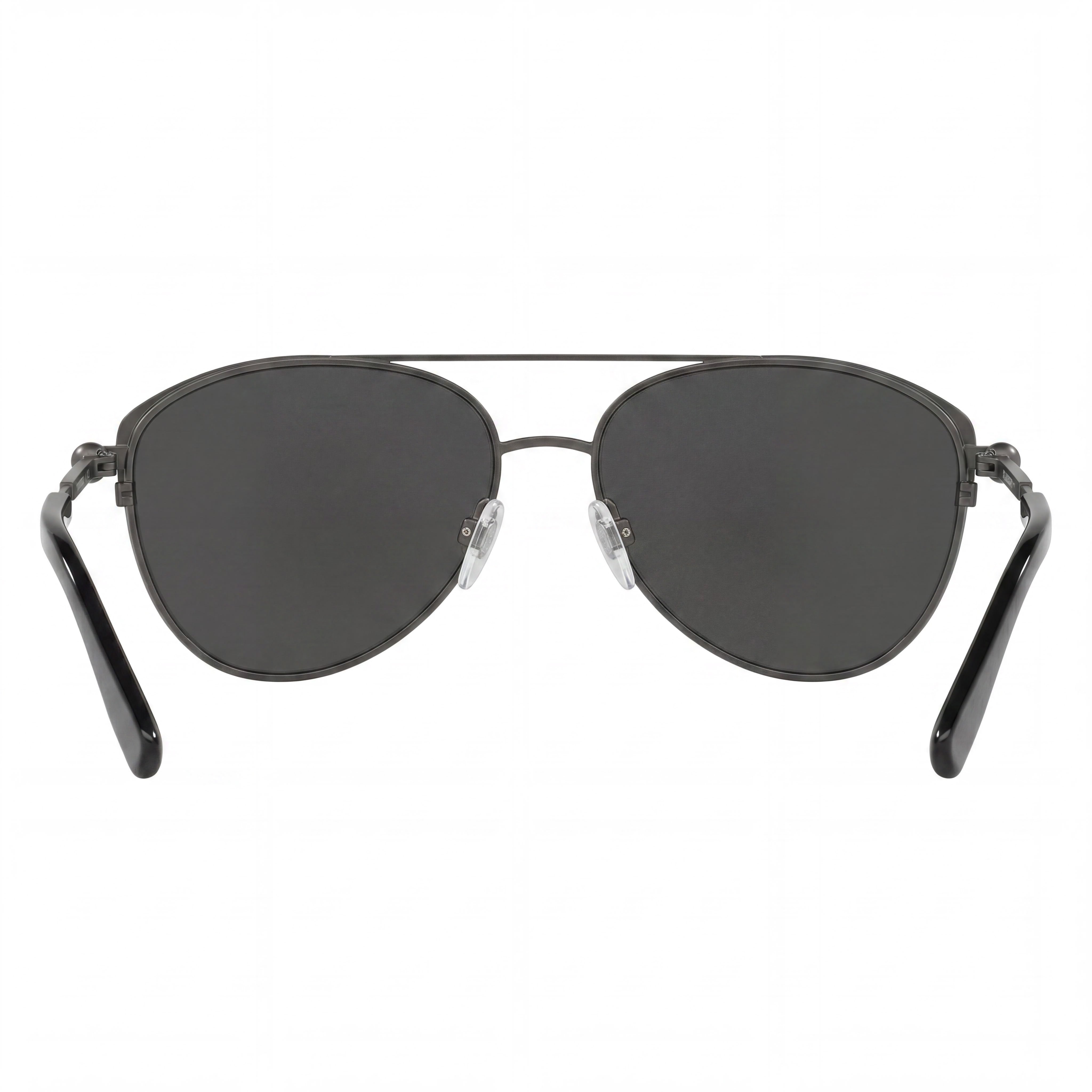 BURBERRY Gafas de sol clásicas unisex con montura de metal gris oscuro, lentes de policarbonato gris oscuro no polarizadas 59 mm, Photo 4