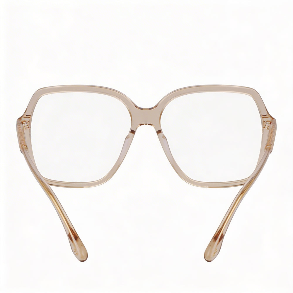 Gafas oftálmicas Victoria Beckham Vb2650 para mujer en beige transparente, lente de 57 mm, puente de 15 mm, patilla de 140 mm