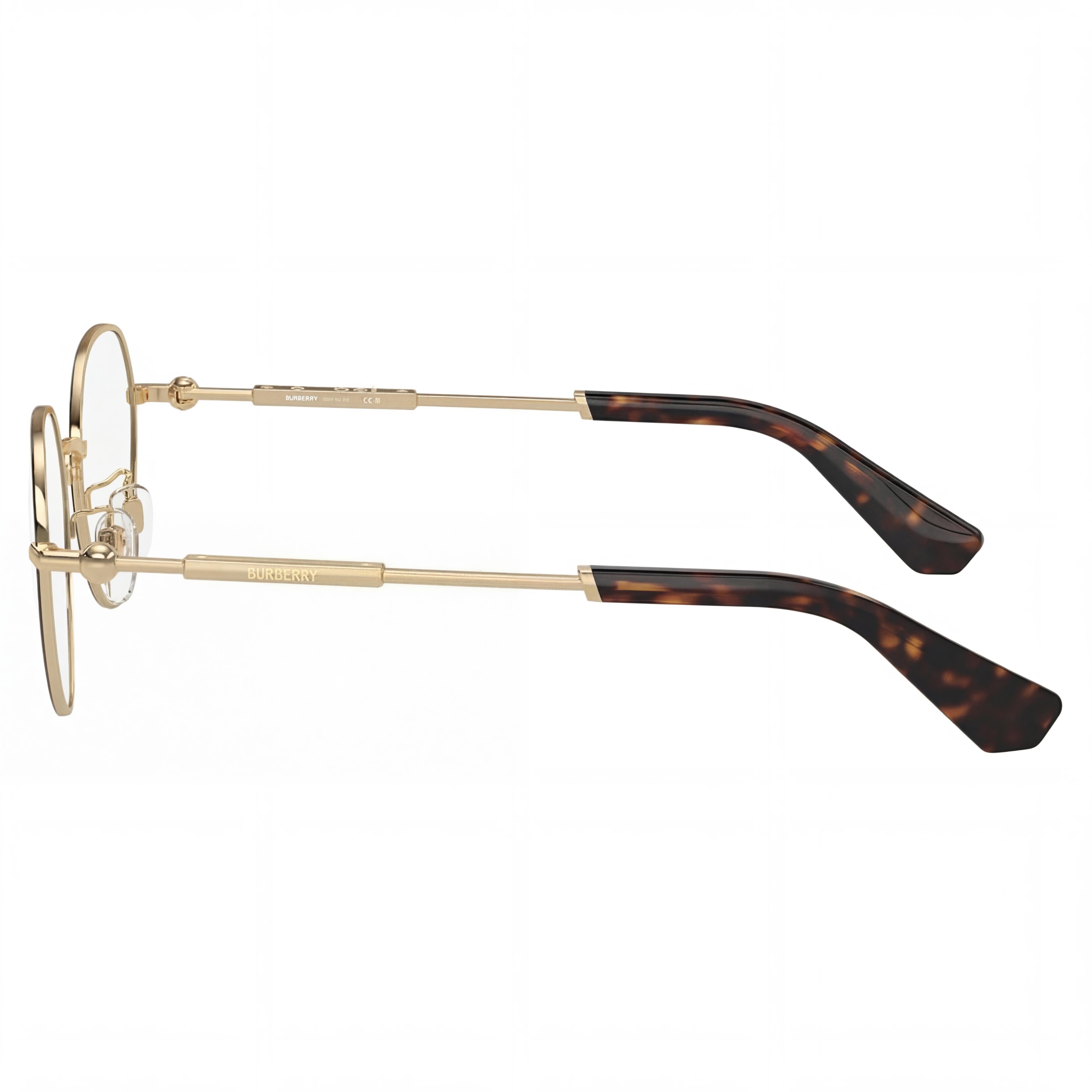 Gafas graduadas BURBERRY BE1388D para hombre, ajuste asiático, montura de metal marrón con bisagras esféricas y patillas grabadas, 51 mm, Photo 3