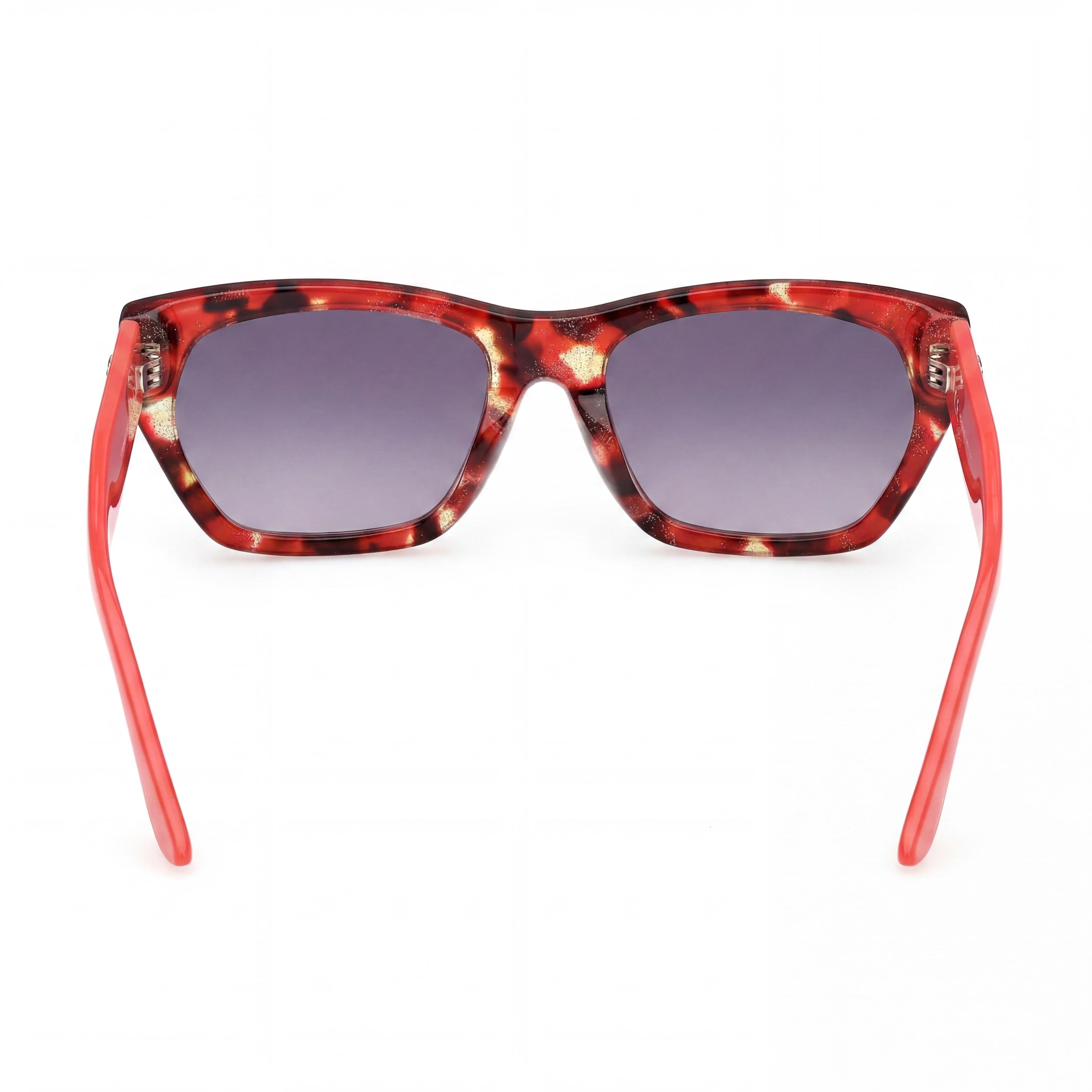 GUESS GU00203-H Comtemporary Women's Red Havana Acetate Sunglasses with UV Protection, Gradient Smoke Non-Polarized Lenses 56mm, Photo 4