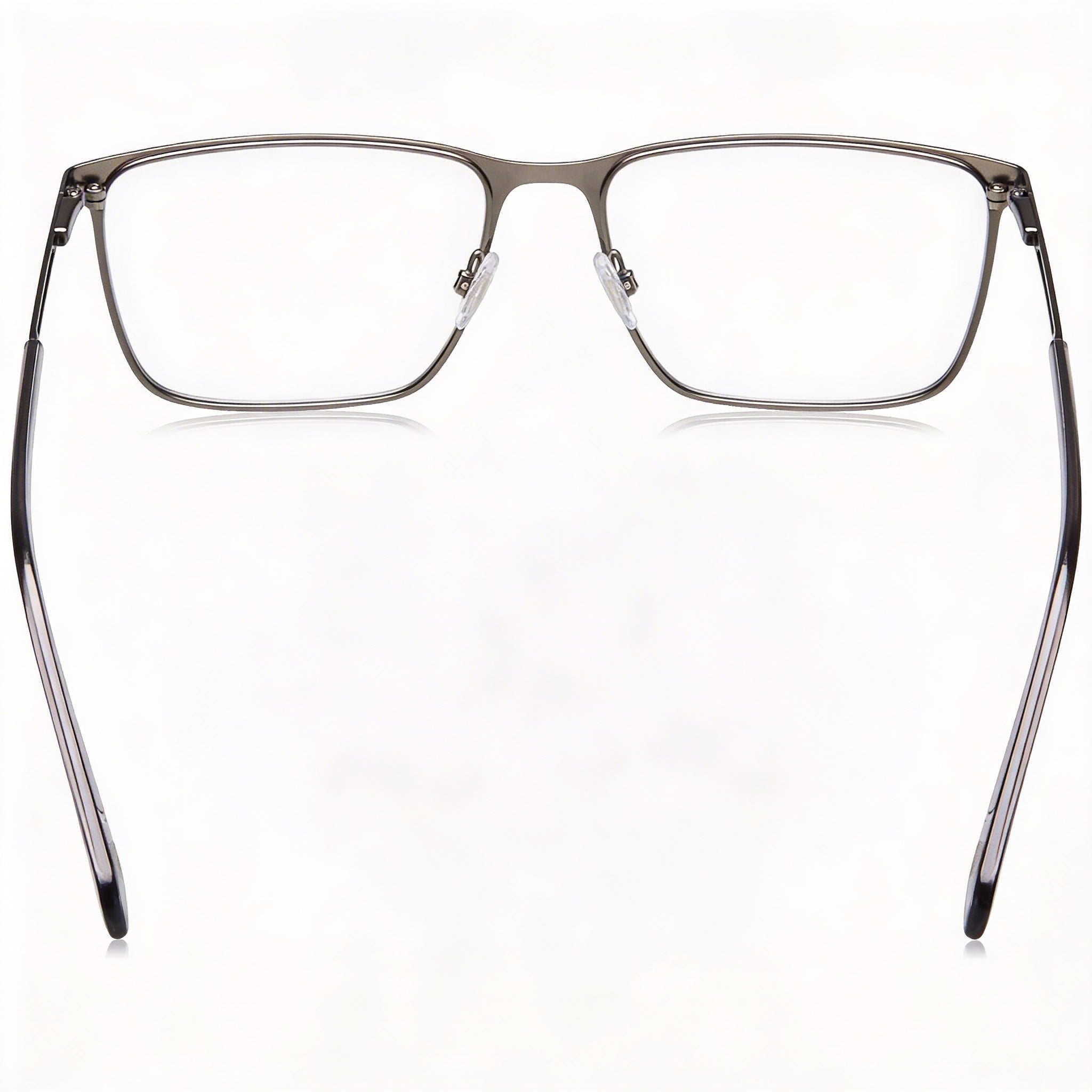 Gafas Fossil Fos 7129 Modern para hombre, de acero aleado, transparente, mate, rutenio oscuro, 55 mm, Photo 3