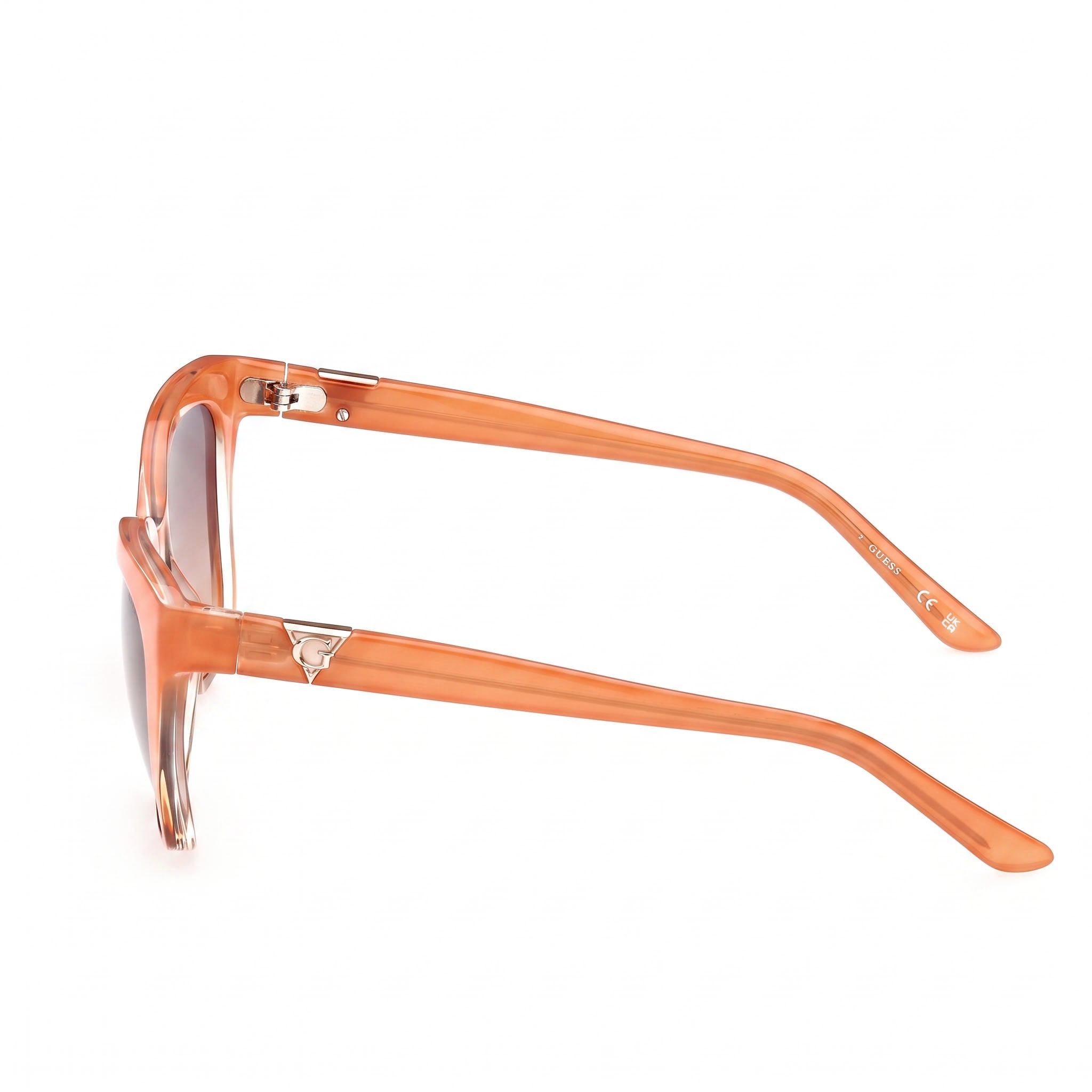 GUESS Gu7878 Women's Neon Orange Plastic Sunglasses with Orange Lenses, UV Protected, 55mm, Photo 3
