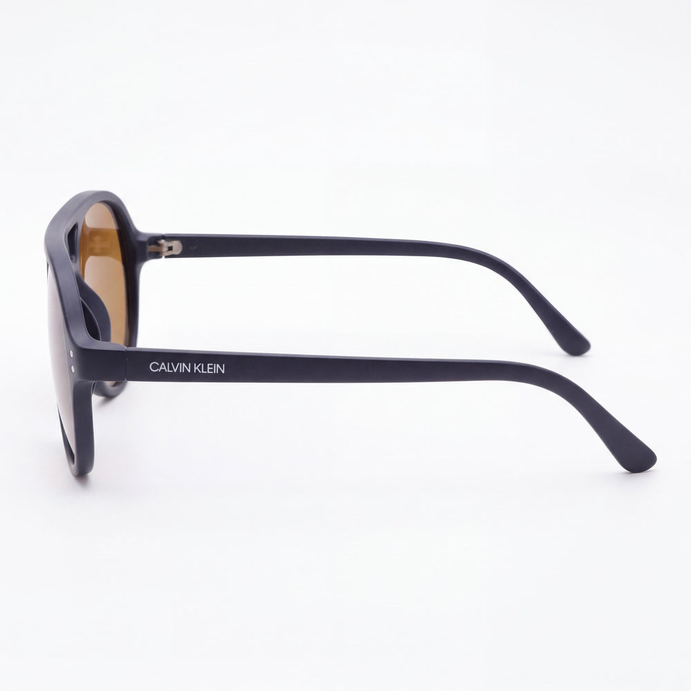 Calvin Klein Men's Ck19532s Plastic Aviator Sunglasses, Matte Navy Grey, 58mm, 100% UV Protection