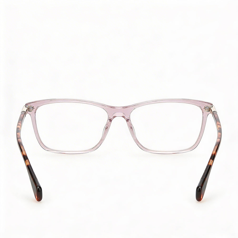 Gafas rag & bone para mujer, montura de acetato nude con lentes de policarbonato transparente, con un ancho de lente de 54 mm