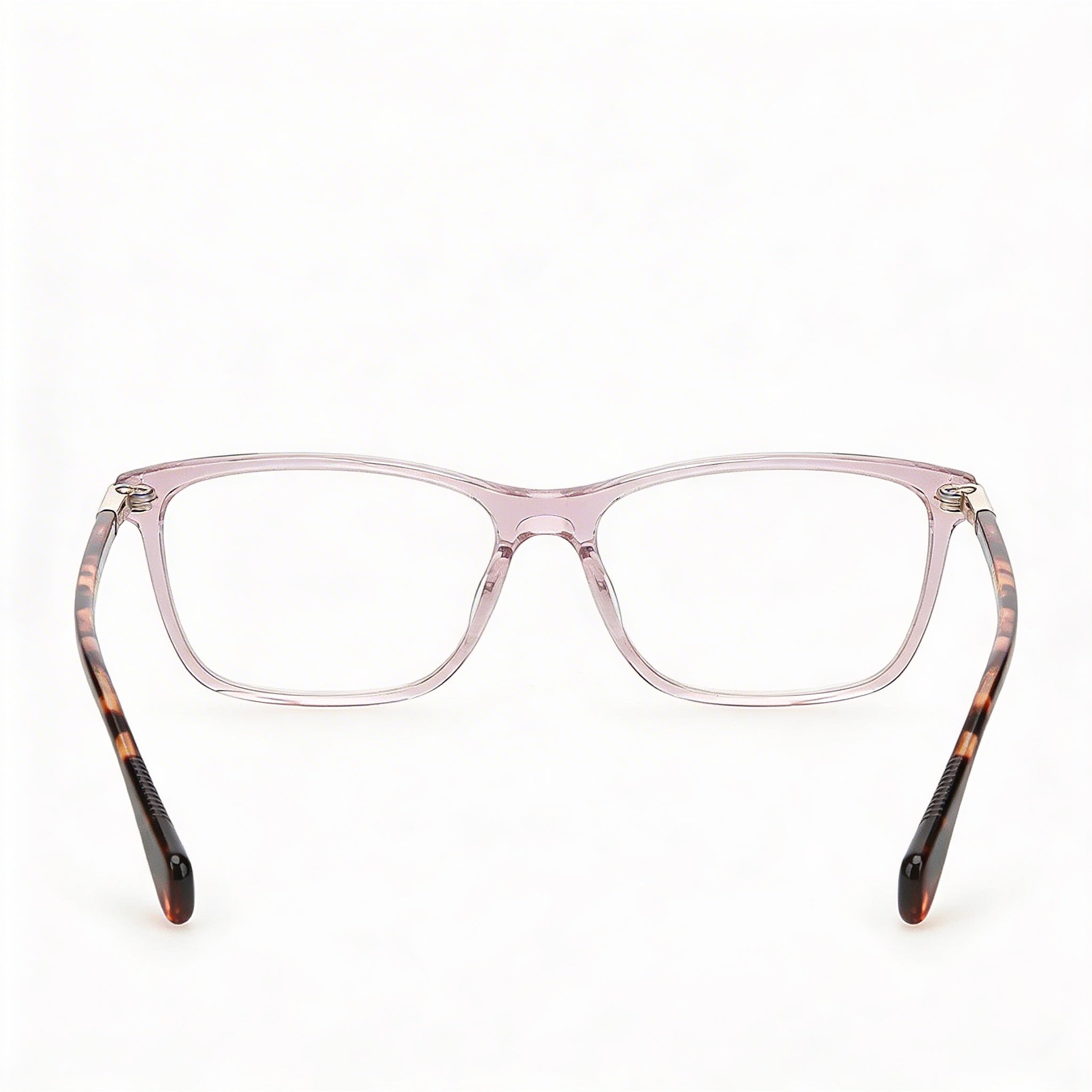 rag & bone Women's Nude Acetate Frame Eyewear with Clear Polycarbonate Lenses, featuring a 54 mm Lens Width, Photo 2