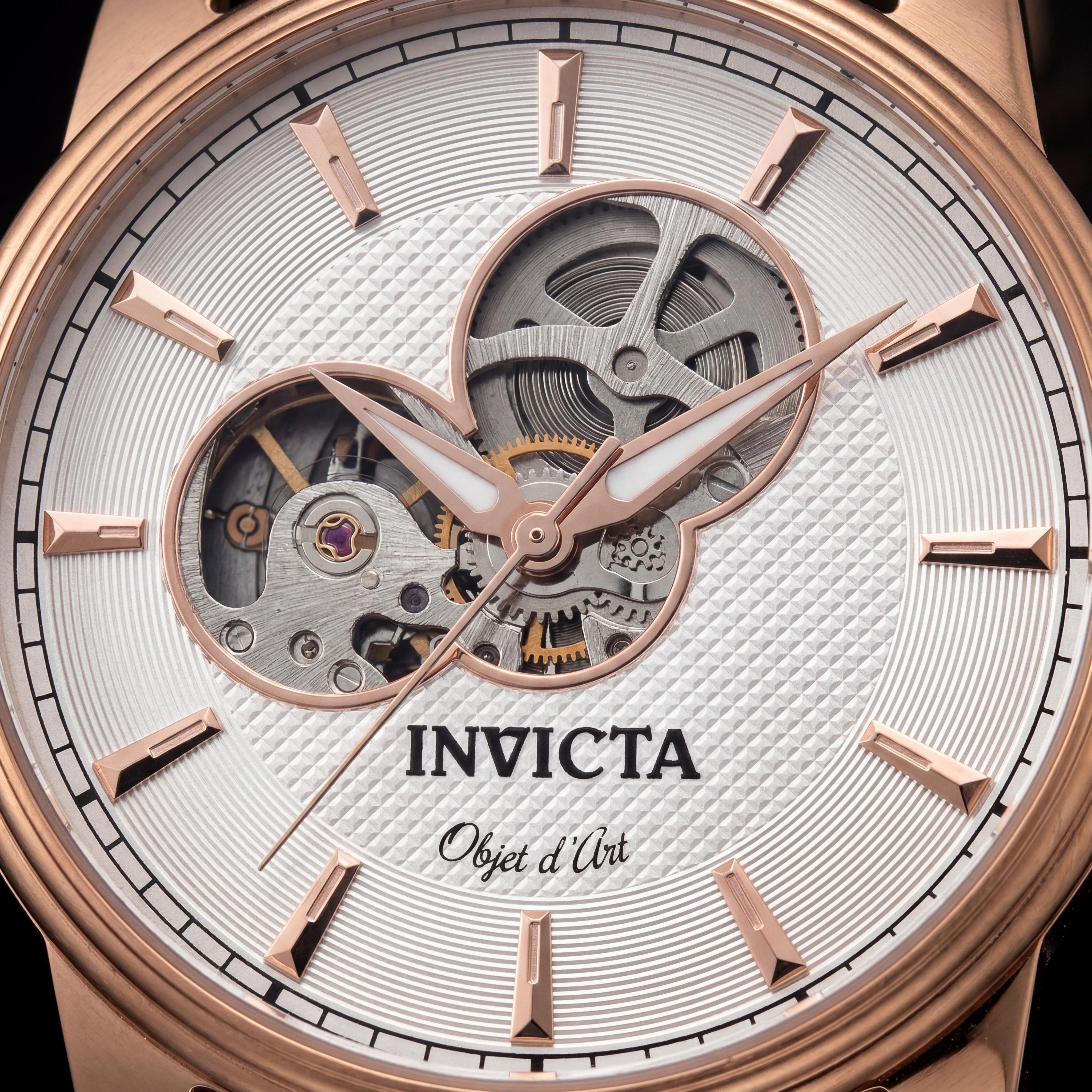 Invicta 22618 Objet d'Art Brown Rose Gold Skeleton Men's Watch, 44mm, Photo 2