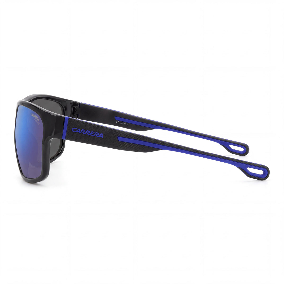 Gafas de sol Carrera Casual para hombre, de poliamida ecológica, color negro y azul, lentes multicapa azules, 100 % protección UV, 63-16-135, Photo 3