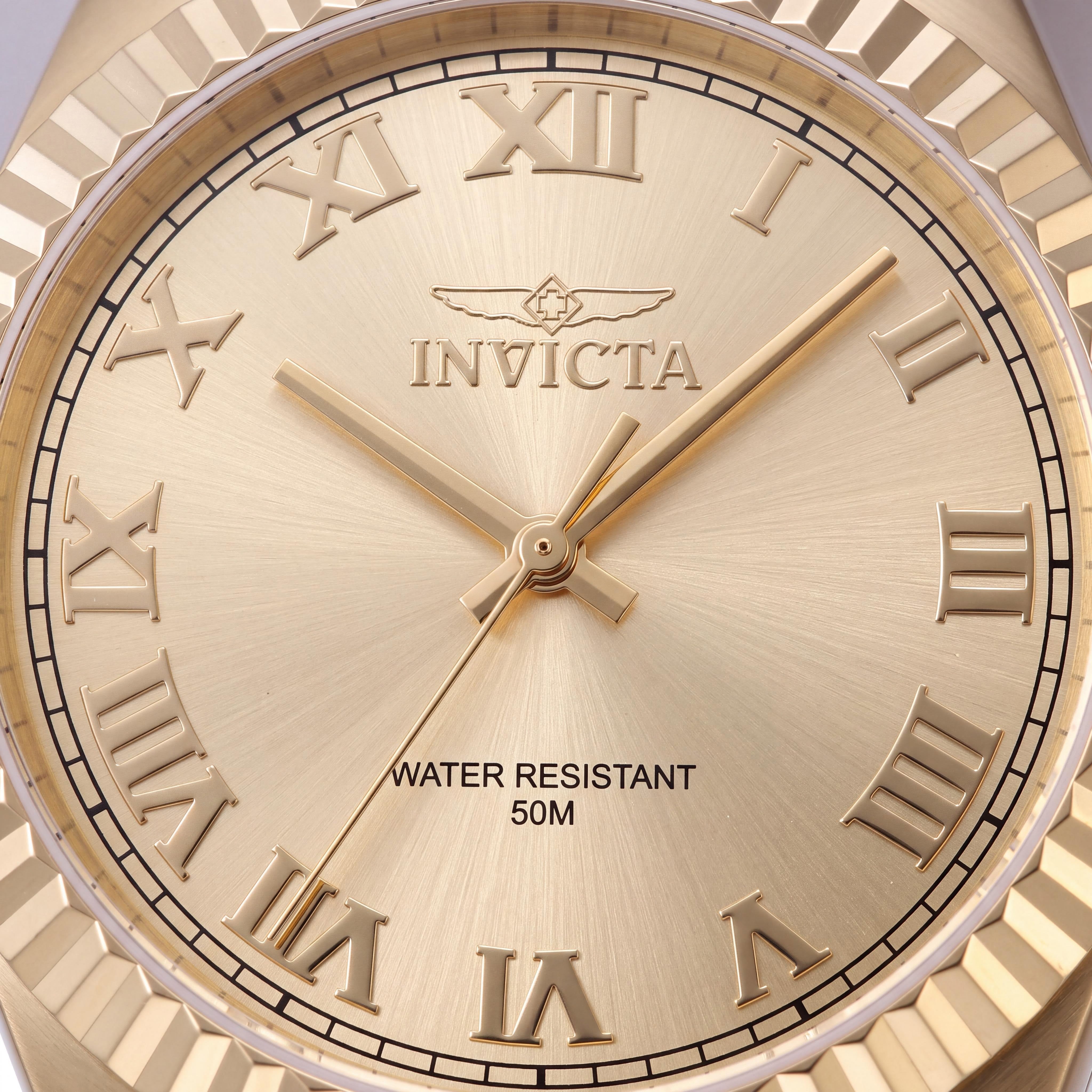 Invicta Men's Classic Sport Gold Stainless Steel Water Resistant Watch 43mm, Photo 2