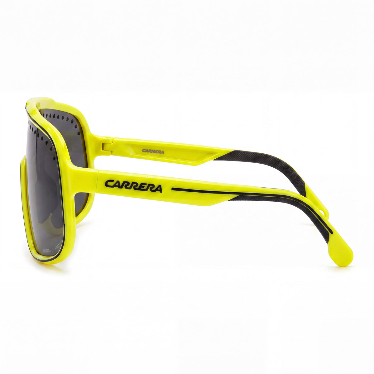 Gafas de sol Carrera C Sport 02/S Mask Unisex ligeras y plegables con montura de plástico en amarillo y negro 99-1-145, Photo 3