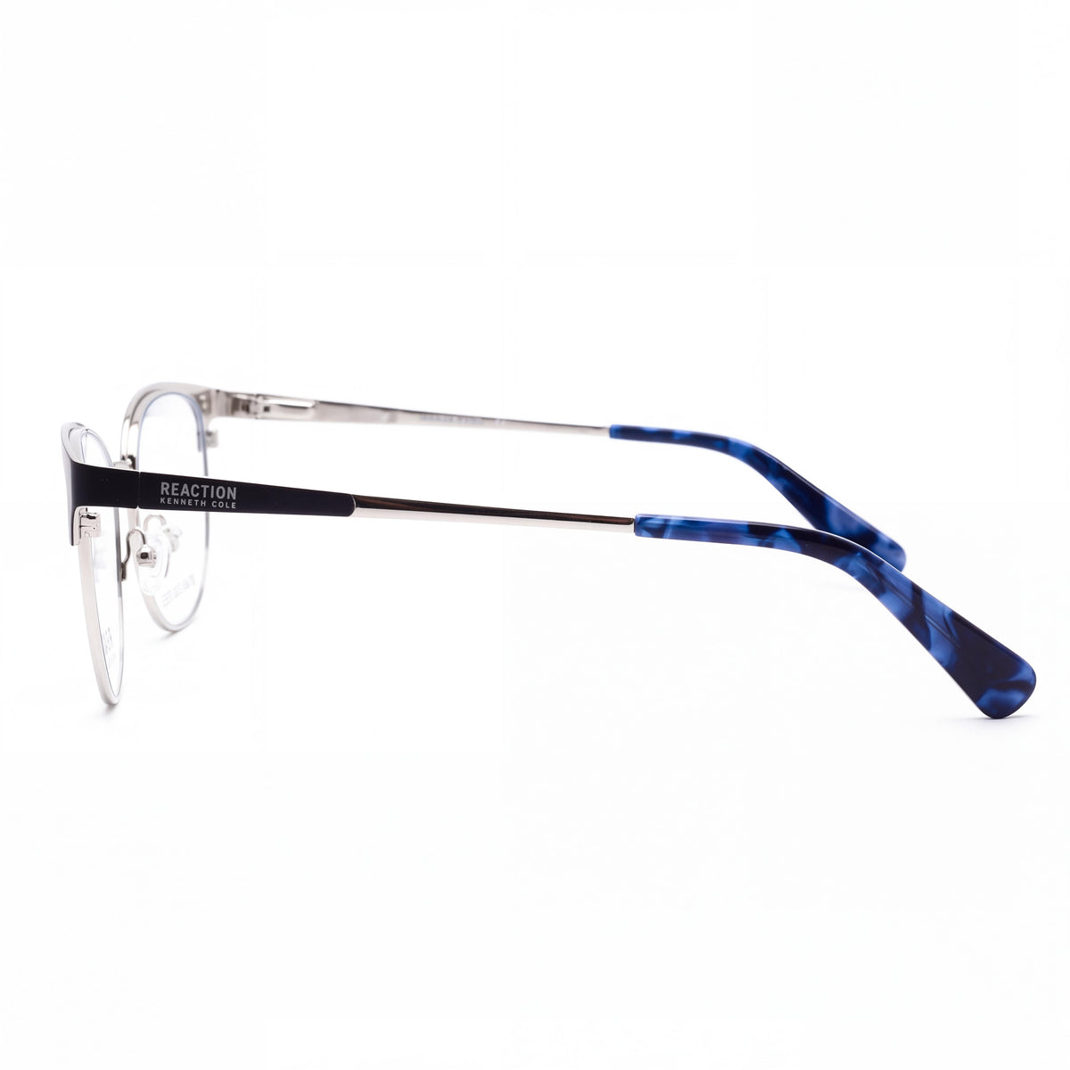 Kenneth Cole REACTION Kc0877 Men’s Matte Blue Metal Frame Eyeglasses with Clear Polycarbonate Lenses 53mm, Photo 3