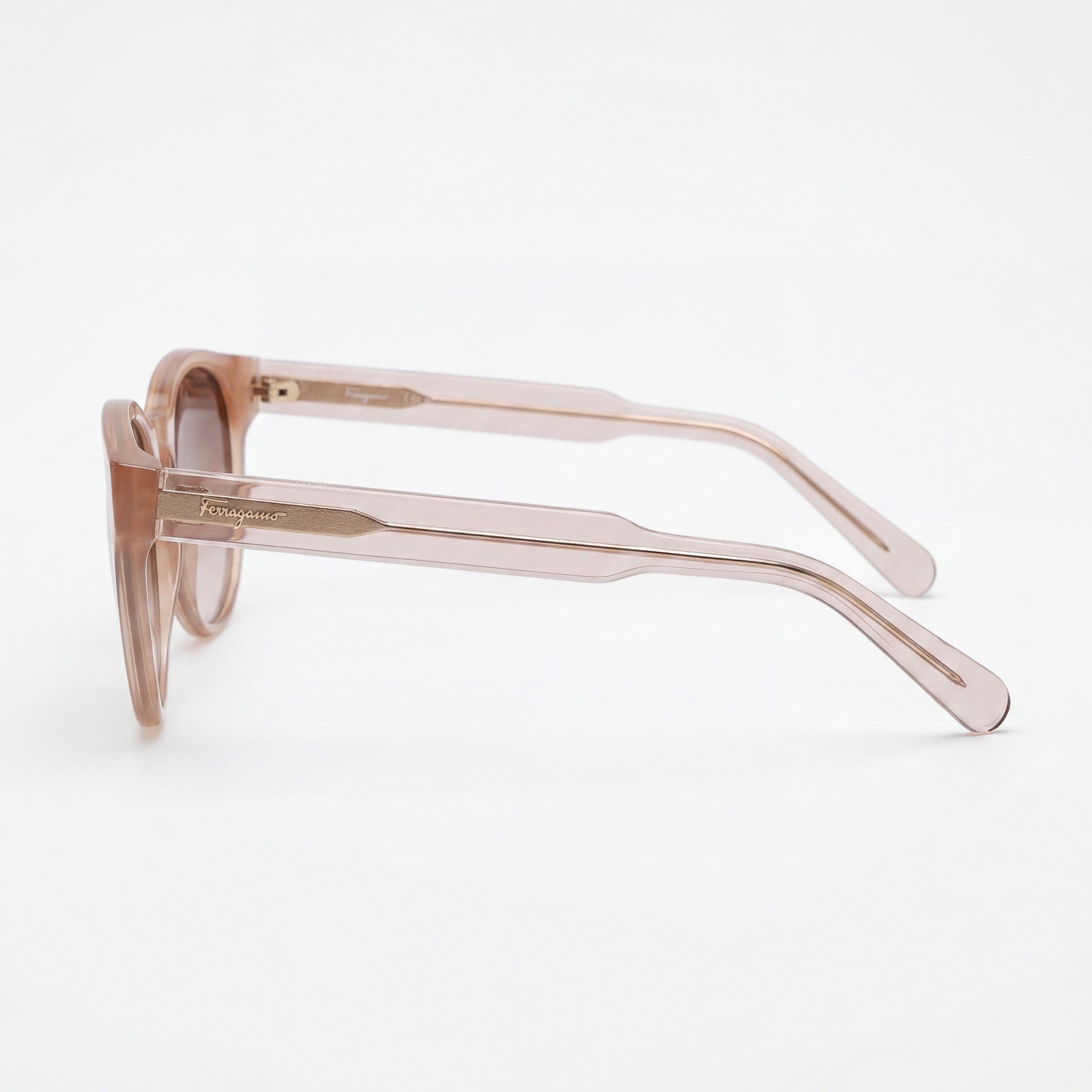 Gafas de sol no polarizadas para mujer Ferragamo SF1068S de plástico marrón con cristales de teacup y 100% protección UV de 52 mm, Photo 3